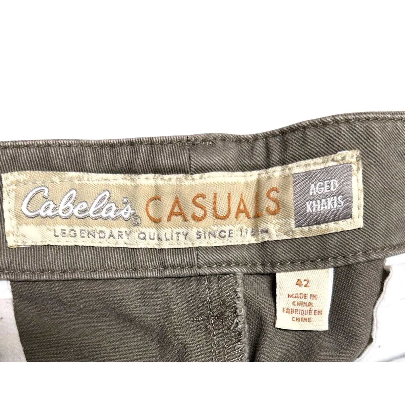 Vintage Cabela's Casual Men's Aged Khakis Shorts Vielli Sz 42x9 Gray New With Tags Cargo Pocket Shirt? Size US 42 / EU 58 - 6 Thumbnail