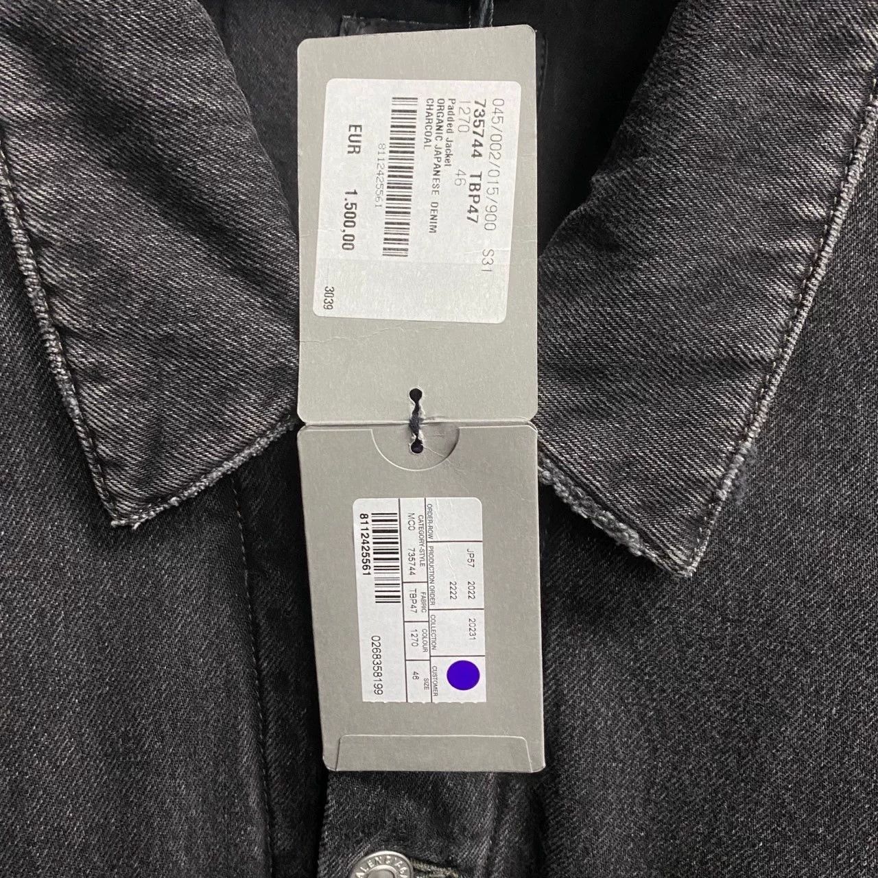 Balenciaga Balenciaga 23 Black Gray Back Print Jacket Size US M / EU 48-50 / 2 - 7 Thumbnail