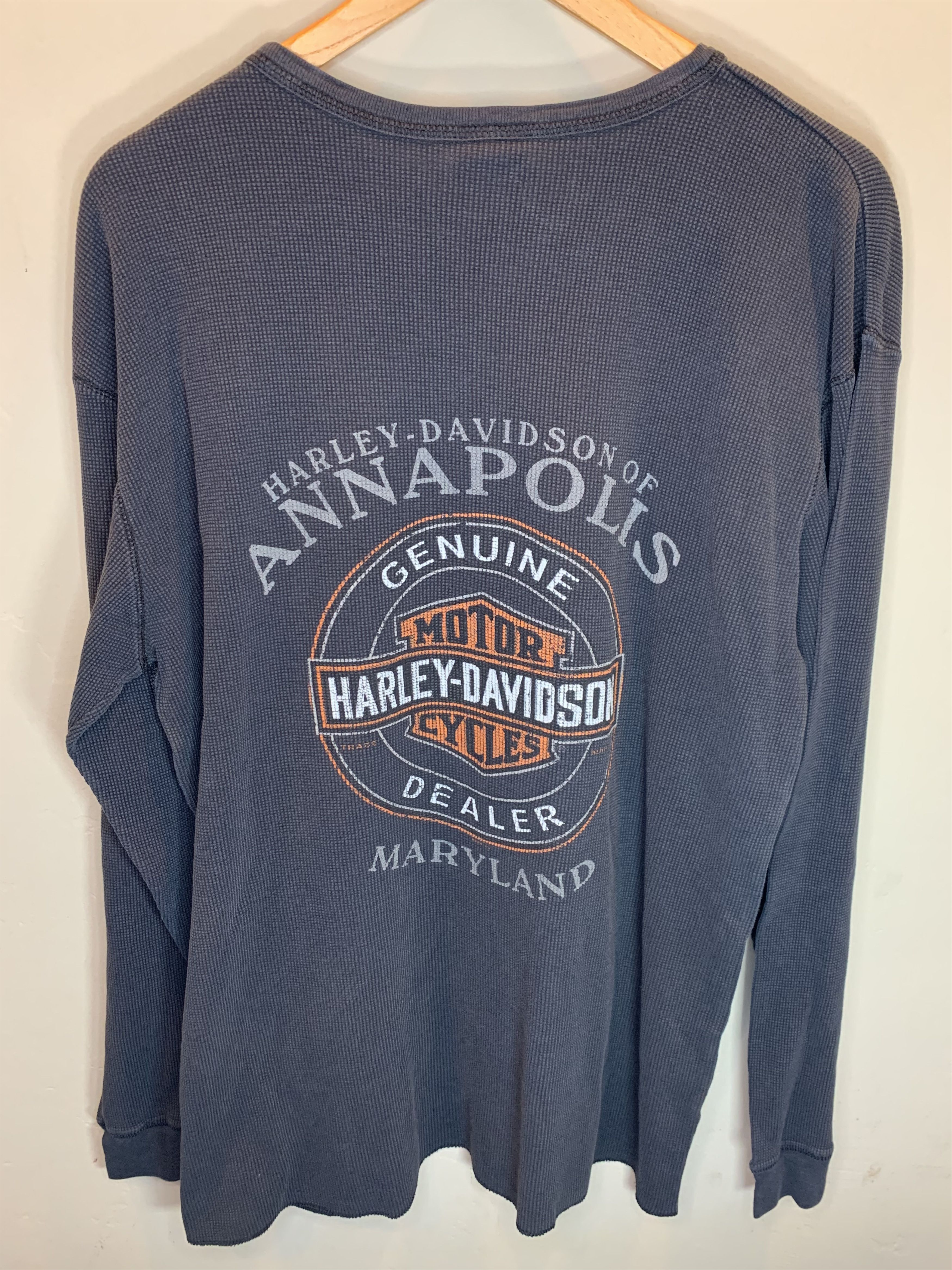 Harley Davidson RARE* Vintage 90’s Harley Davidson Biker Faded Thermal Shirt Size US L / EU 52-54 / 3 - 2 Thumbnail