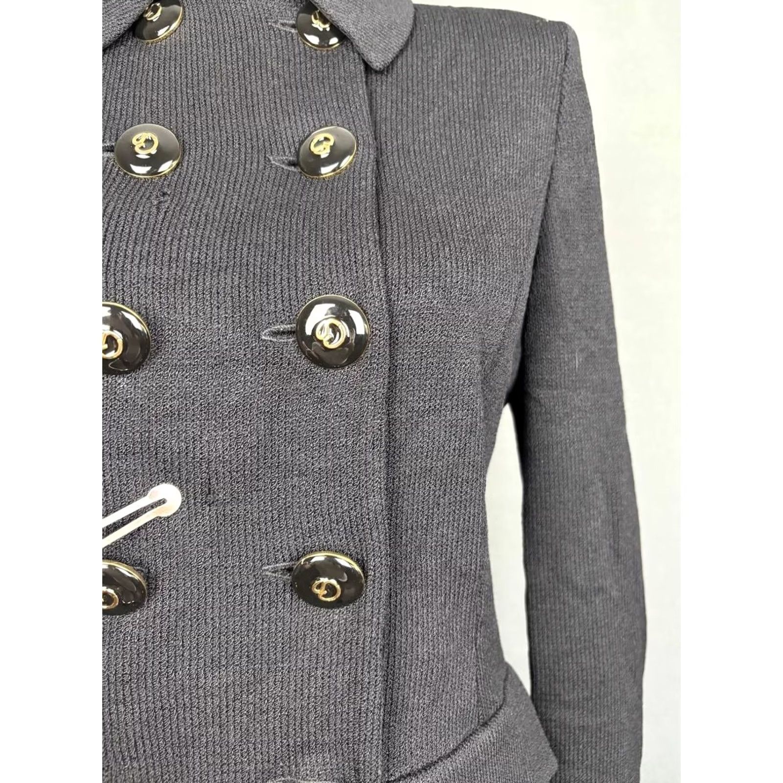 St. John St. John Collection By Marie Gray Double-Breasted Jacket Size 4 Black Womens Size S / US 4 / IT 40 - 5 Thumbnail