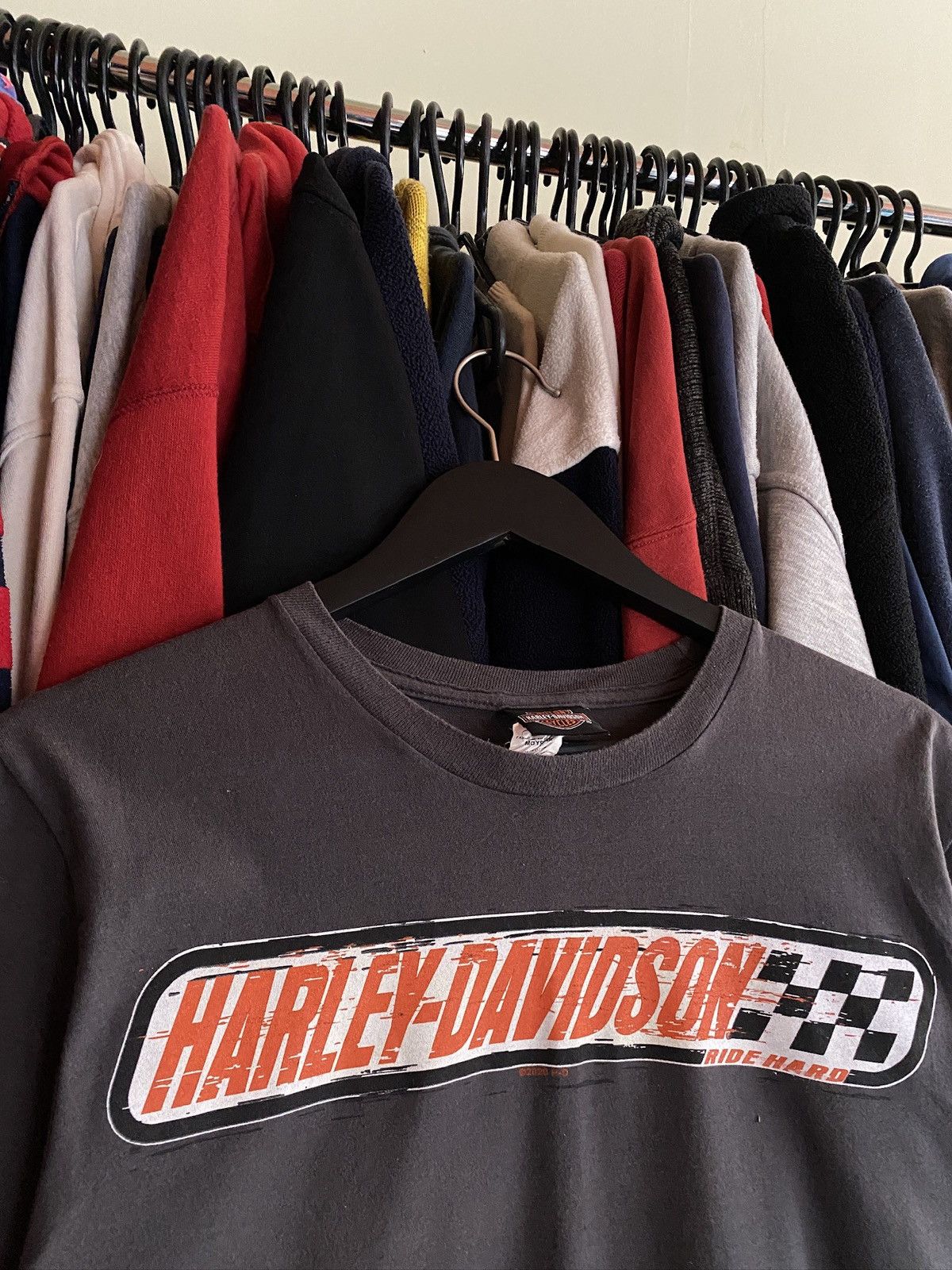 Harley Davidson VINTAGE HARLEY DAVIDSON BIG LOGO MOTO T-SHIRT Y2k Size US M / EU 48-50 / 2 - 2 Thumbnail