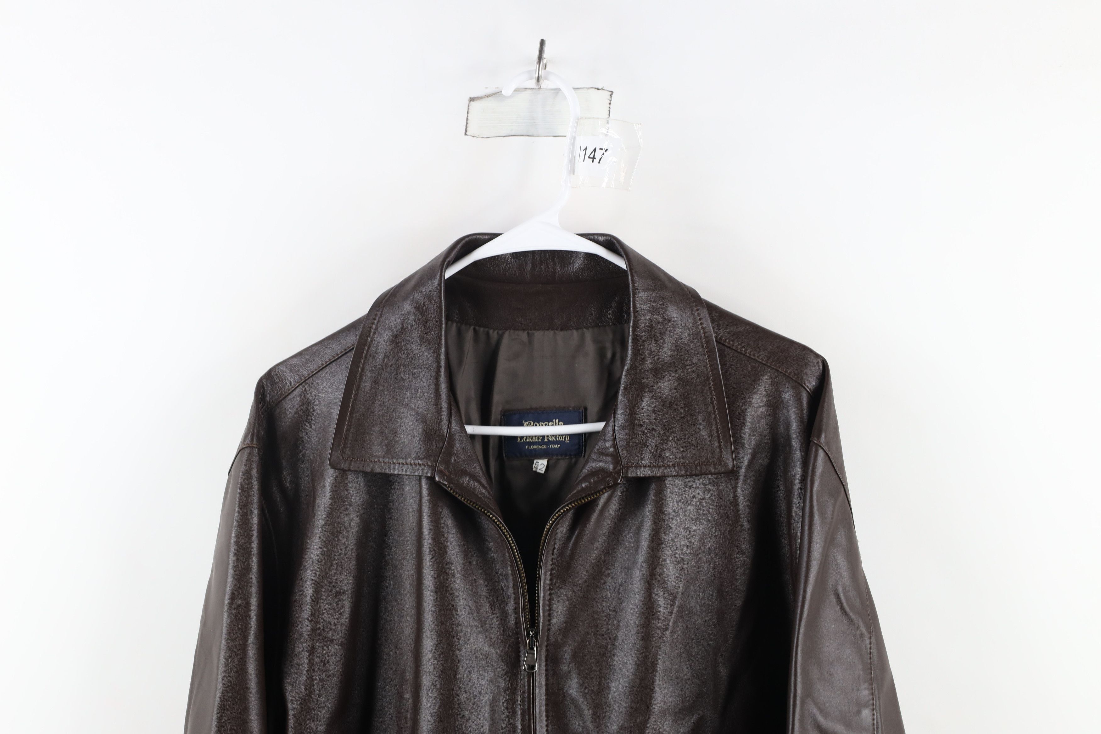 Vintage Vintage 90s Streetwear Leather Full Zip Bomber Jacket Brown Size XXL / US 16-18 / IT 52-54 - 2 Thumbnail