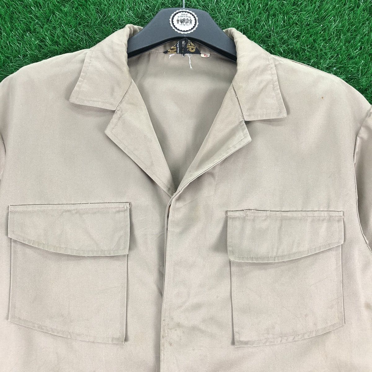 Vintage Vintage 80's Khaki Work Jacket Double Pocket Size US M / EU 48-50 / 2 - 7 Thumbnail