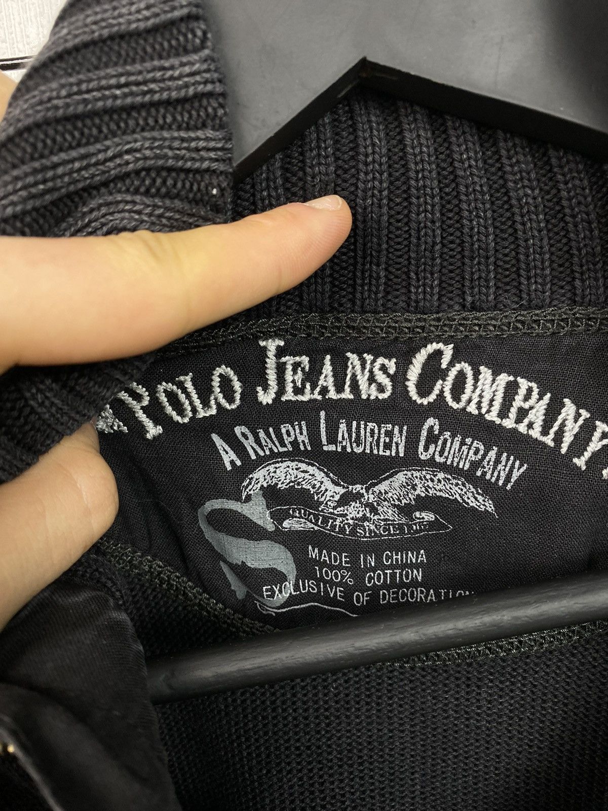 Lauren Ralph Lauren Polo Jeans Company Ralph Lauren Zip Knit Sweater Men Black S Size US S / EU 44-46 / 1 - 10 Thumbnail