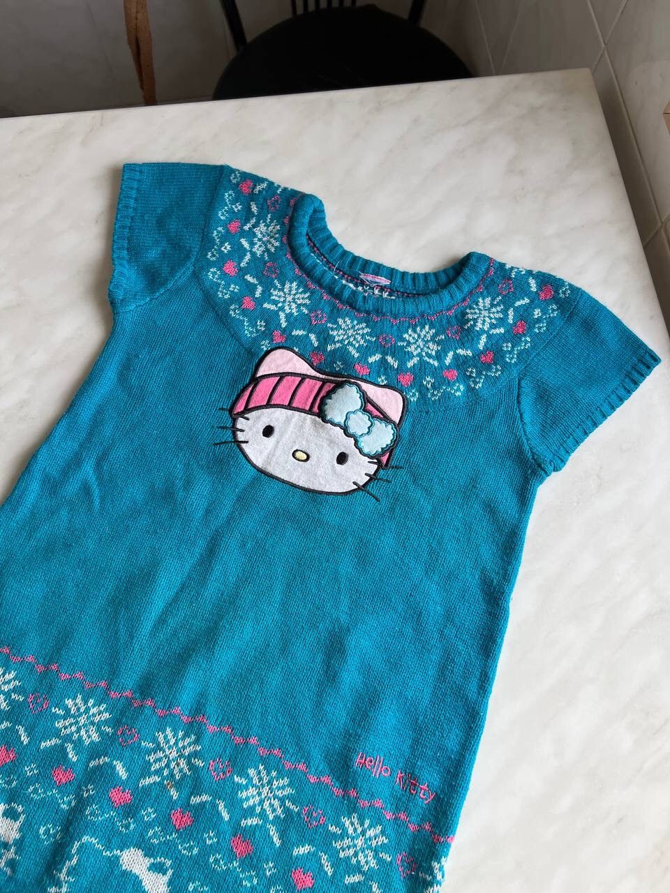 Anime × Designer × Japanese Brand Vintage Hello Kitty Japanes Style Long Knit Sweater Big Logo Size S / US 4 / IT 40 - 2 Thumbnail