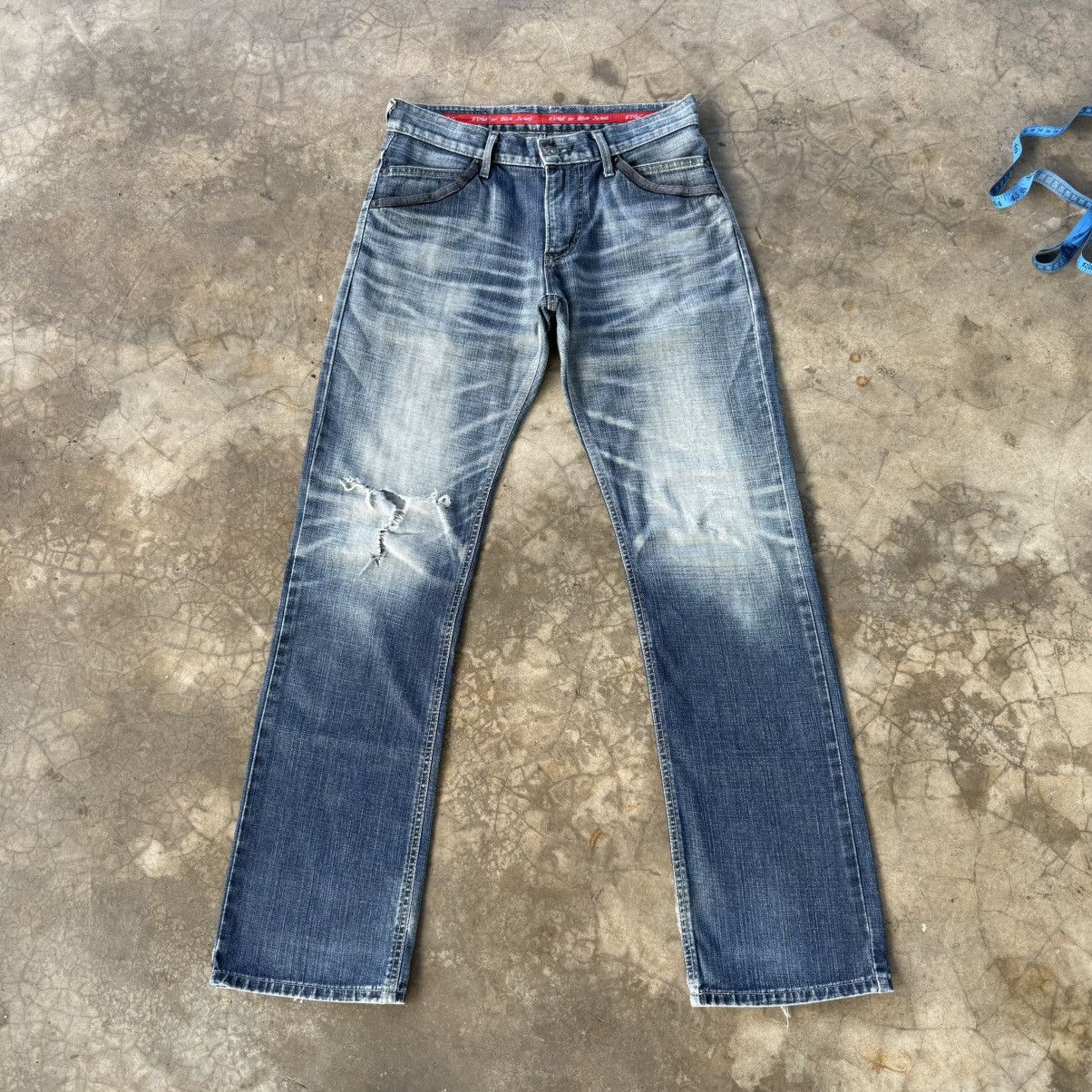 Edwin W32x33 Vintage Edwin Faded Mud Washer Jean Denim Pants Size US 32 / EU 48 - 1 Thumbnail