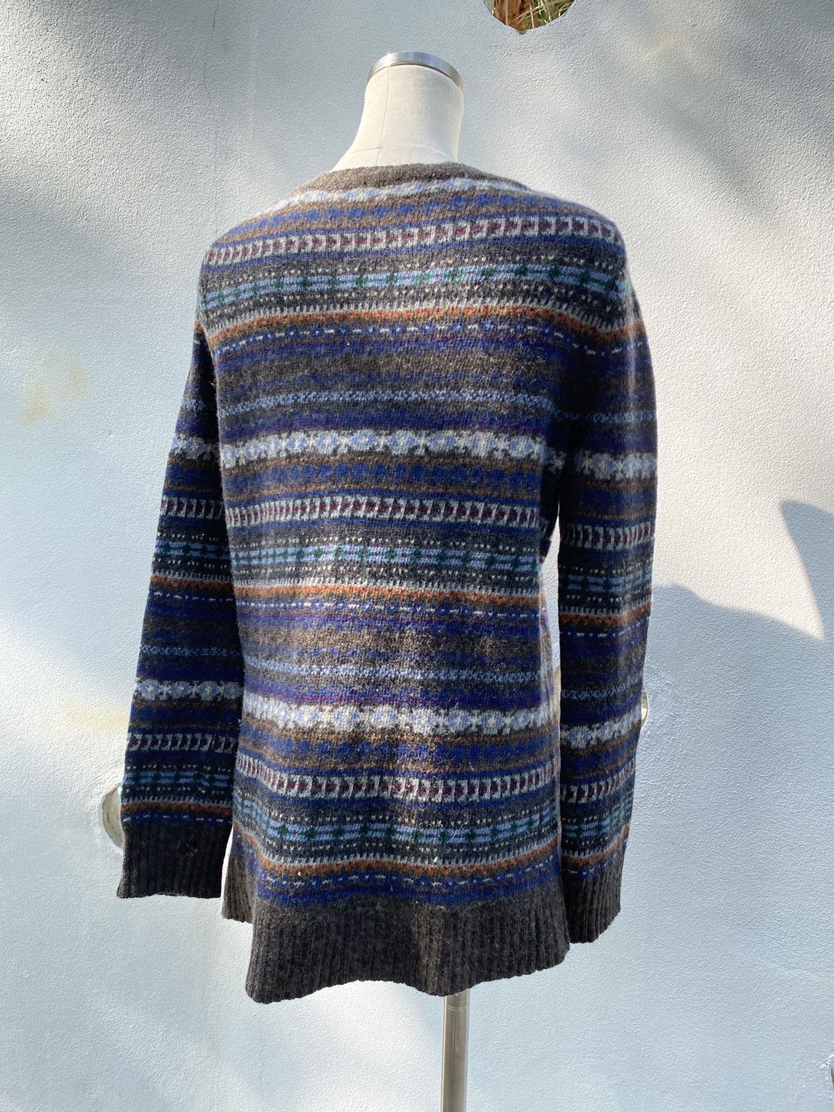 Journal Standard JOURNAL STANDARD Blue-Brown Fair Isle Wool Cardigan Size M / US 6-8 / IT 42-44 - 4 Thumbnail