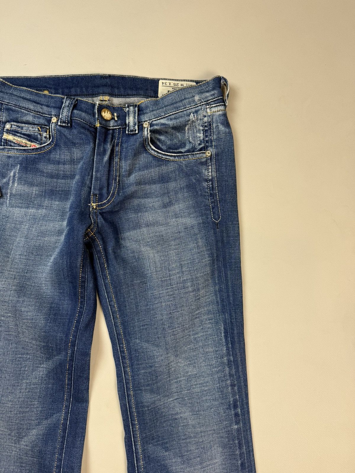 Diesel BNWT! Diesel Doozy Low Rise Wide Leg Y2K Denim Jeans Pants Size 26" / US 2 / IT 38 - 7 Thumbnail