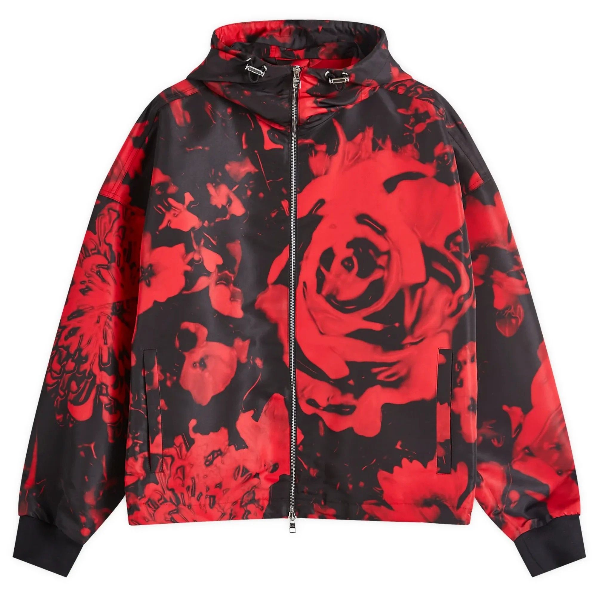 Alexander McQueen EU48 Waxed Flower Abstract Print Hooded Zip Windbreaker FW24 Size US M / EU 48-50 / 2 - 20 Thumbnail