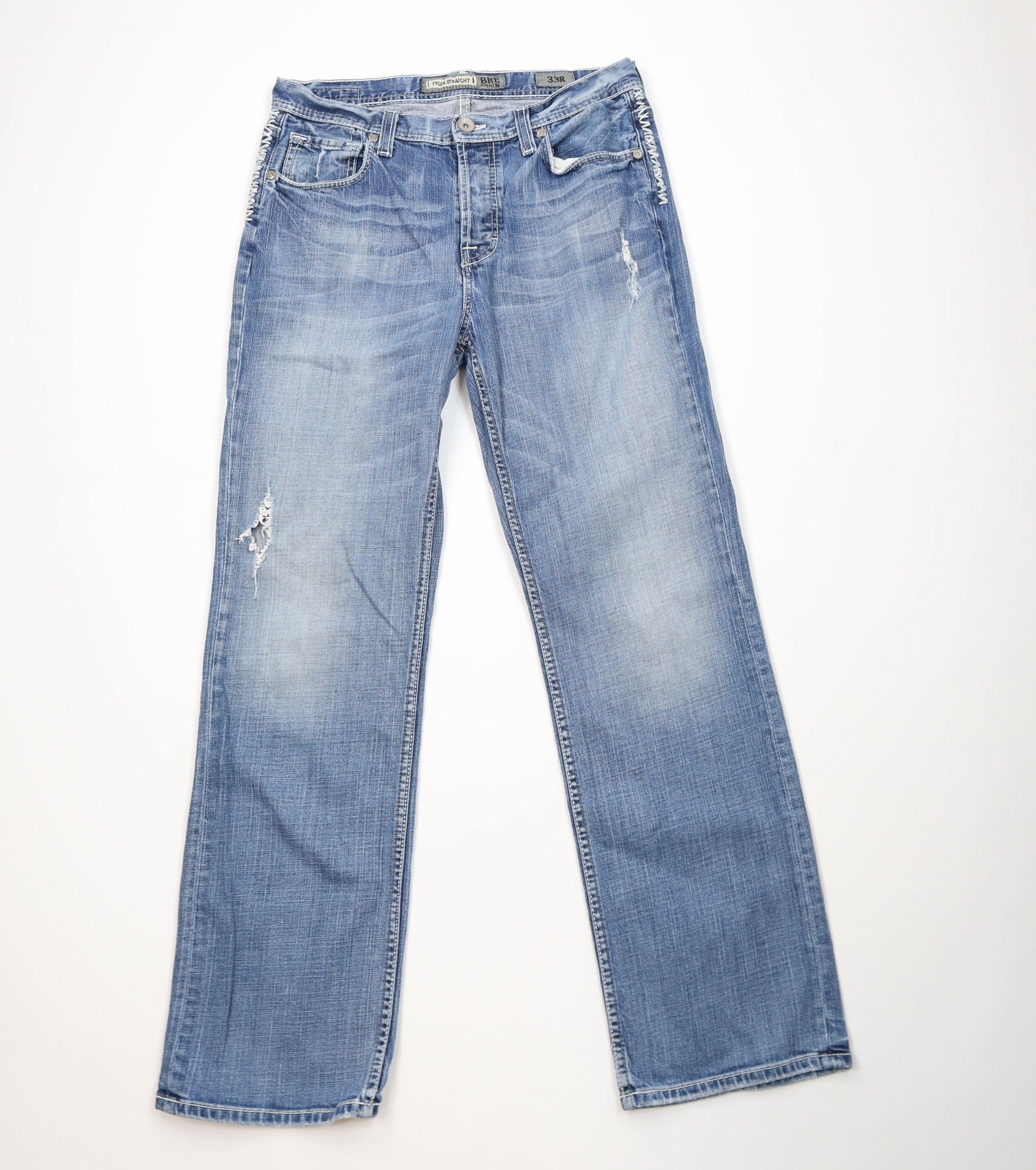 Vintage Buckle BKE Stitch Stretch Tyler Straight Leg Denim Jeans Size US 33 - 1 Thumbnail