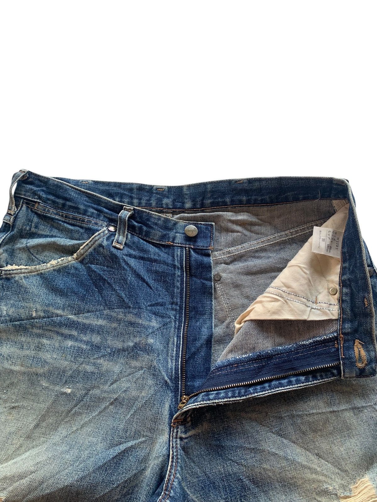 Wrangler VINTAGE WRANGLER SELVEDGE BAGGY RUSTY DISTRESSED DENIM Size US 33 - 21 Thumbnail
