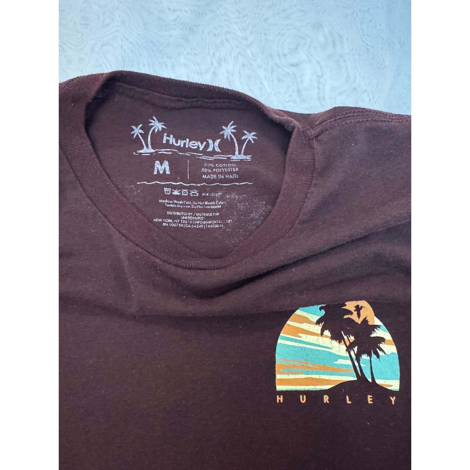 Hurley Maroon Hurley Unisex Medium Shirt T-Shirt Size US M / EU 48-50 / 2 - 3 Thumbnail