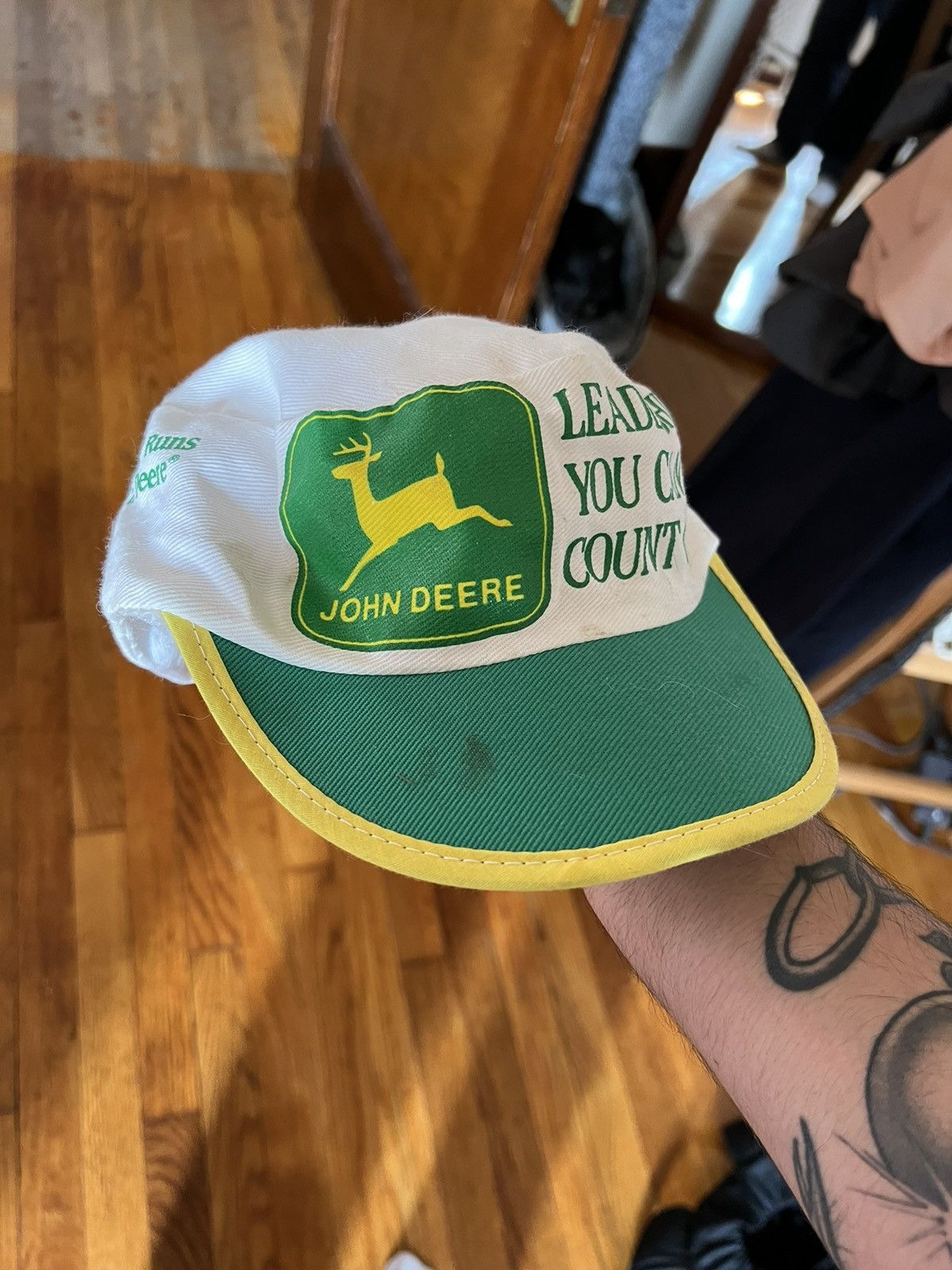John Deere × Vintage Vintage John Deere Pillbox Hat Size ONE SIZE - 1 Thumbnail