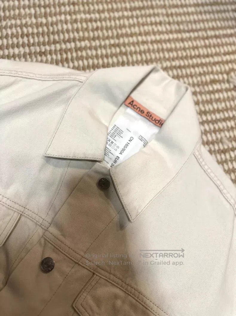 Acne Studios Acne Studios Beige Short Denim Jacket Size XXS / US 00 / IT 34 - 2 Thumbnail
