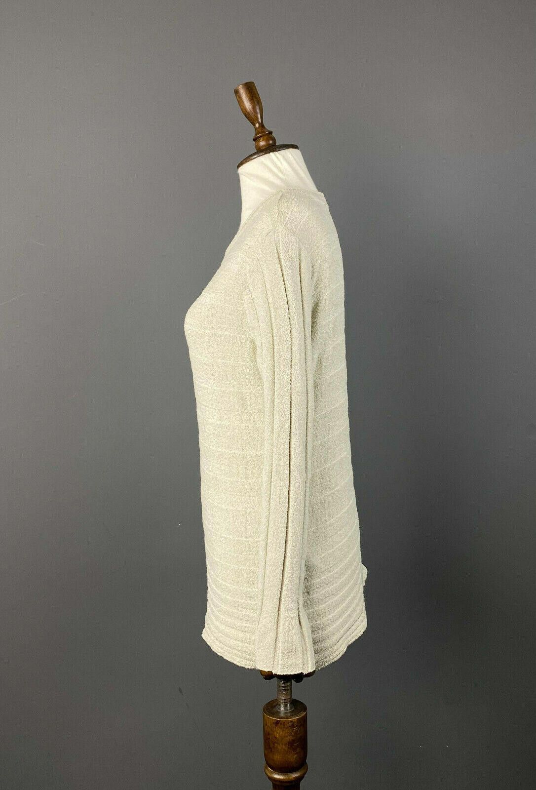 Designer Hindahl & Skudelny Ivory Long Sleeve Ribbed Sweater Size S Size S / US 4 / IT 40 - 4 Thumbnail
