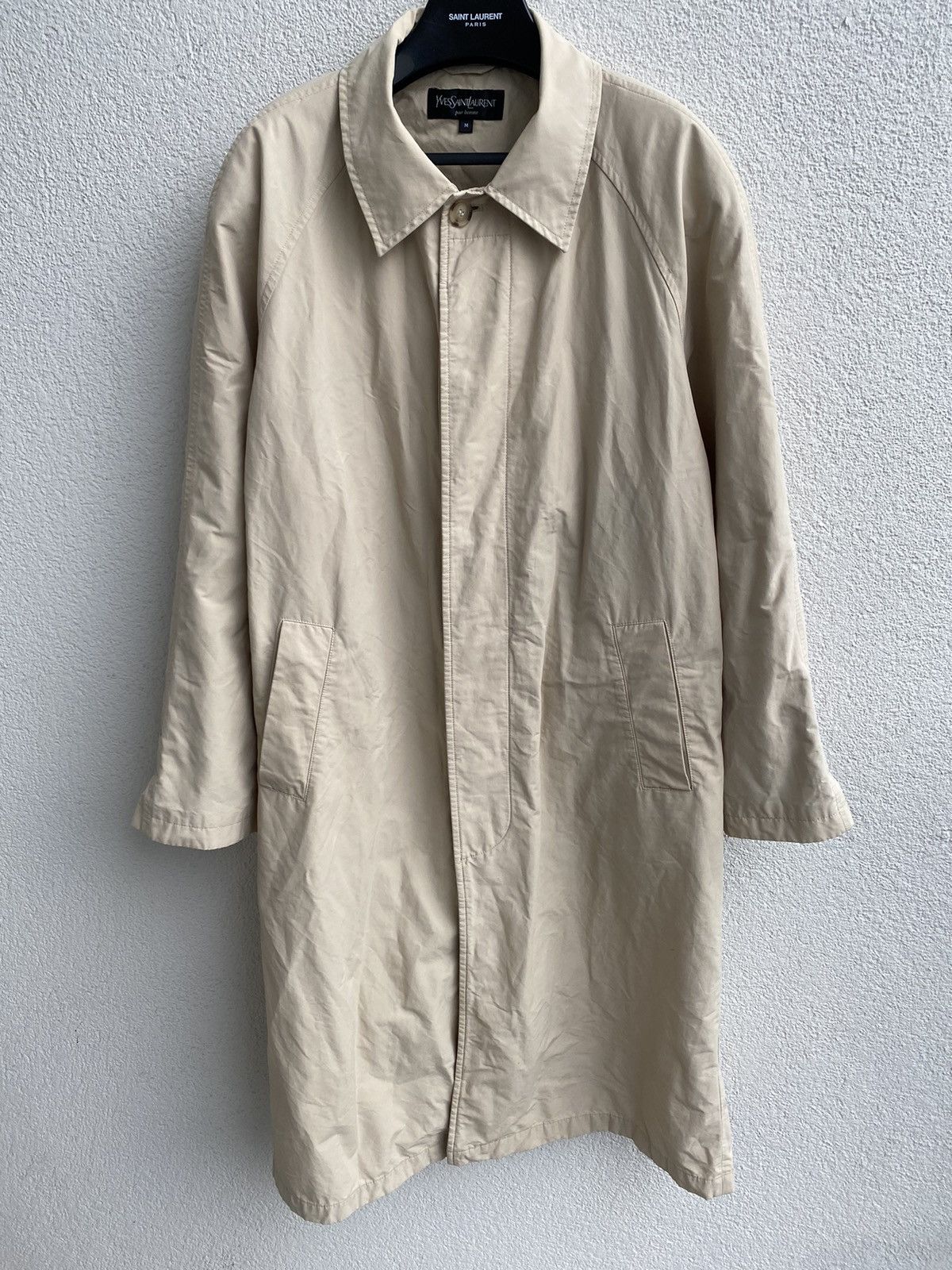 Beige YSL Trenchcoat Light Vintage Jacket YSL Coat Rare
