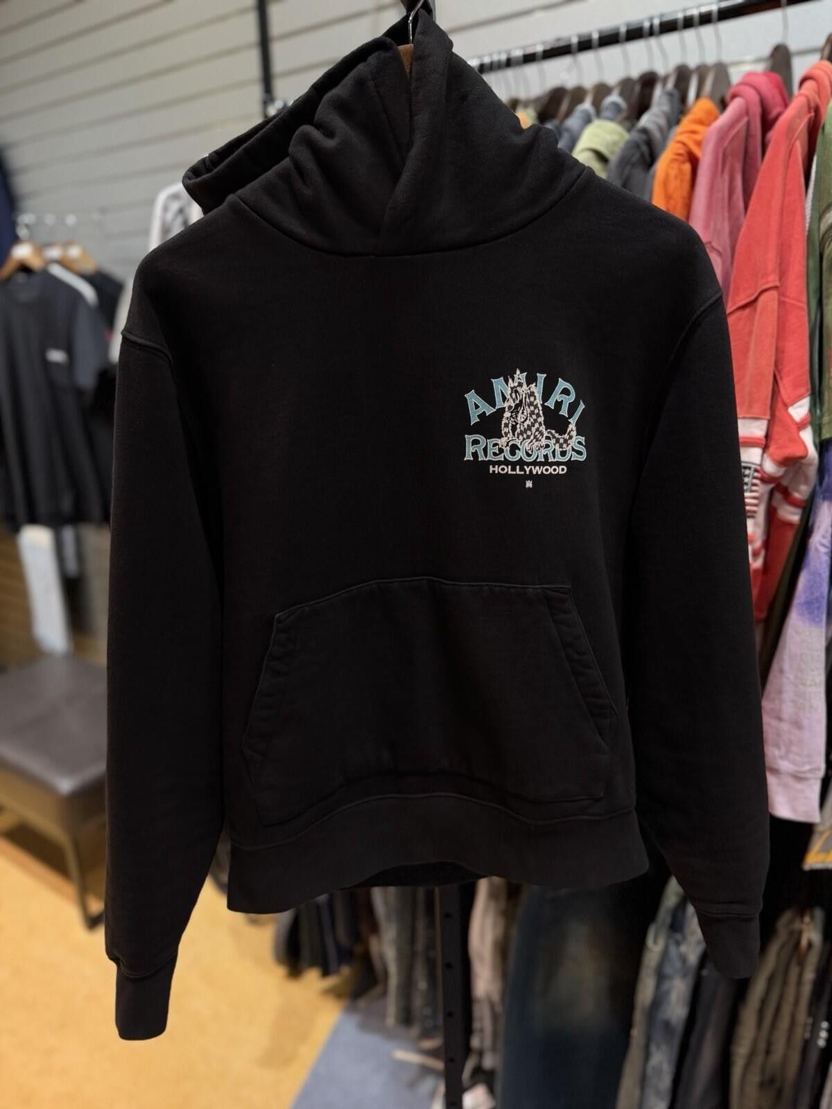Amiri Amiri Men's Black Blue Logo Pullover Hoodie Sweater Medium Size US M / EU 48-50 / 2 - 1 Thumbnail