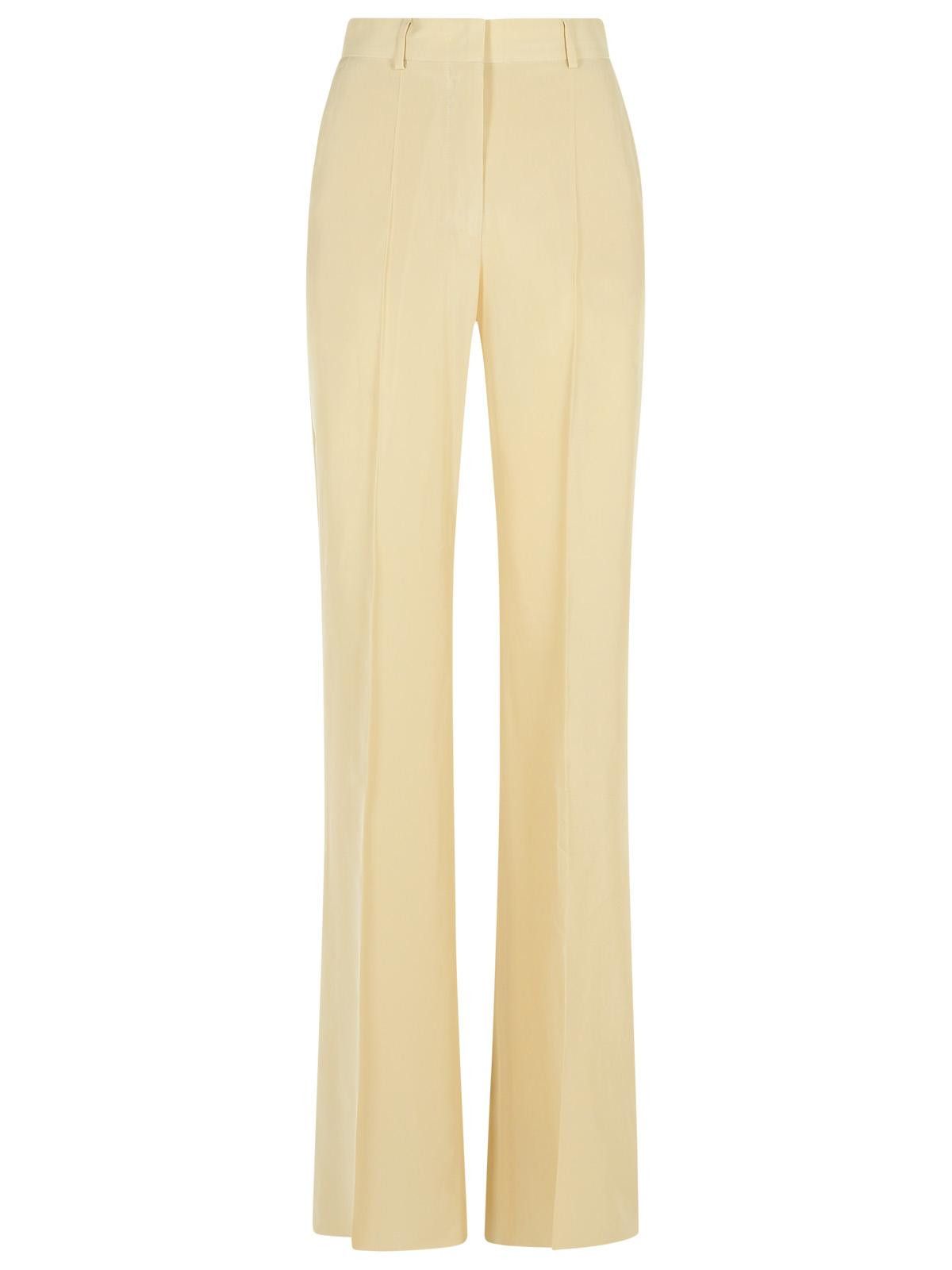 Sportmax SPORTMAX 'Orario' Ivory Viscose Trousers Size 28" / US 6 / IT 42 - 1 Thumbnail