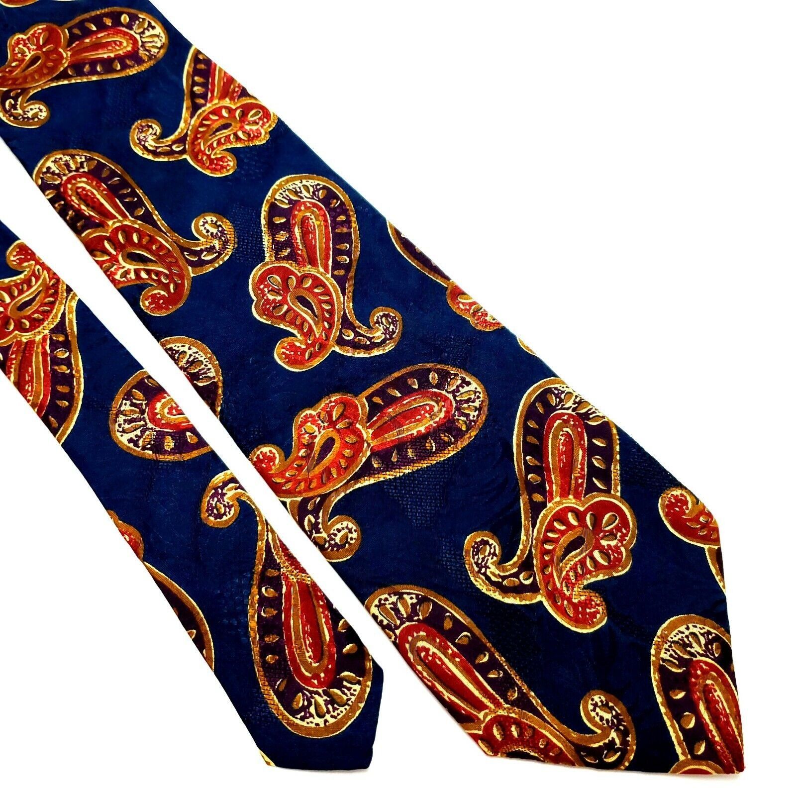 Aquascutum Aquascutum London Silk Tie Blue Paisley Print Size ONE SIZE - 1 Thumbnail