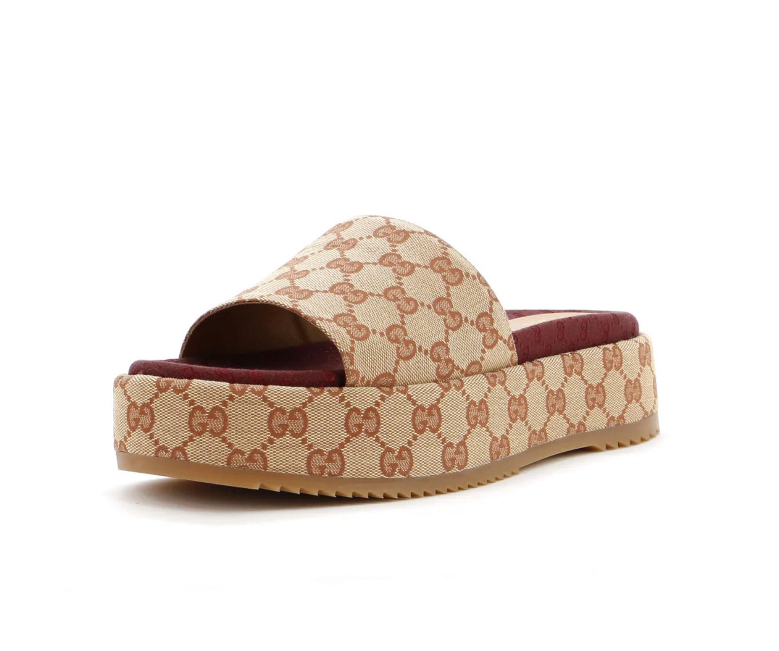 Gucci GG Canvas Platform Slides SIZE