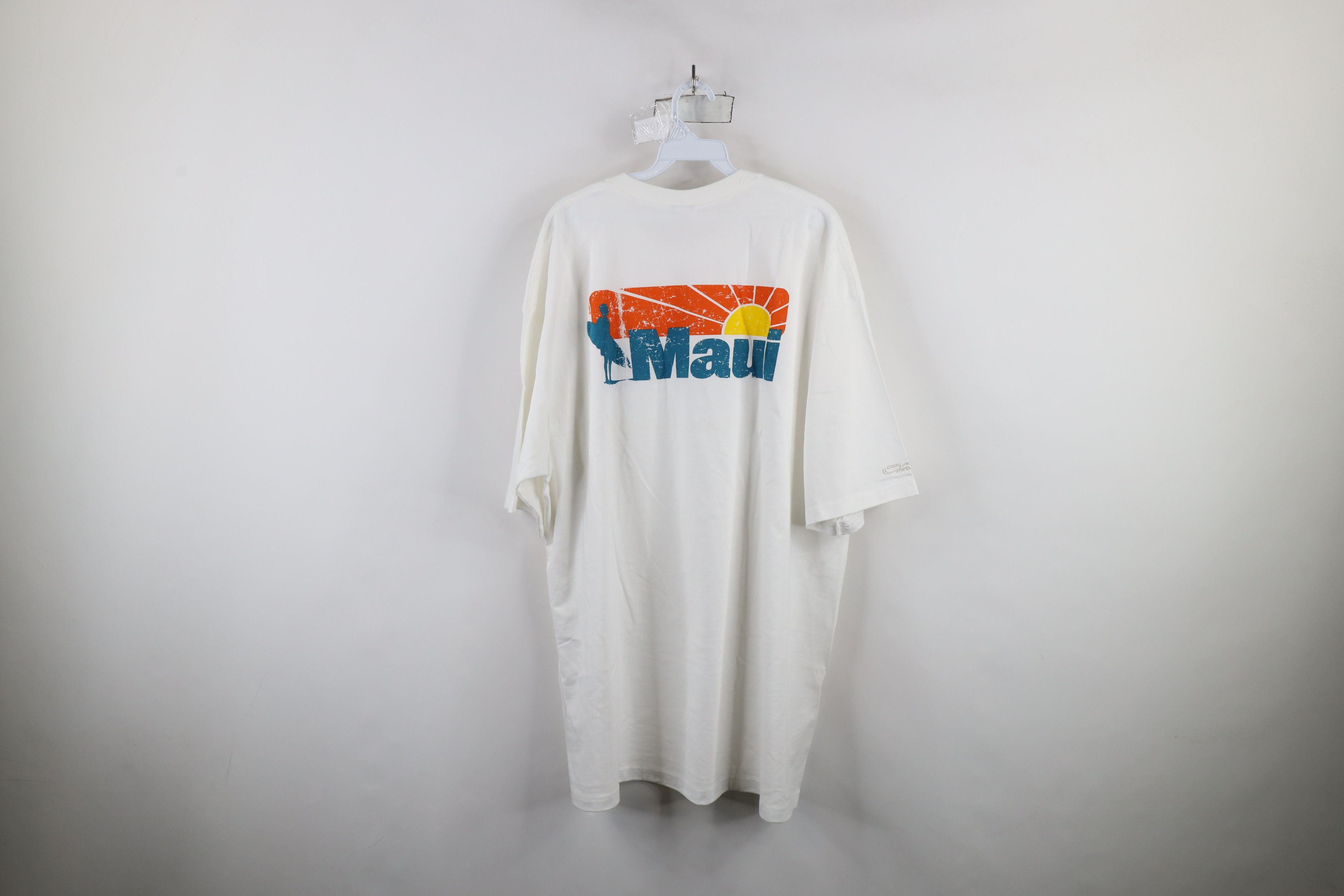 Vintage Vintage 90s Y2K Streetwear Surfing Maui Hawaii T-Shirt White Size US XXL / EU 58 / 5 - 11 Thumbnail