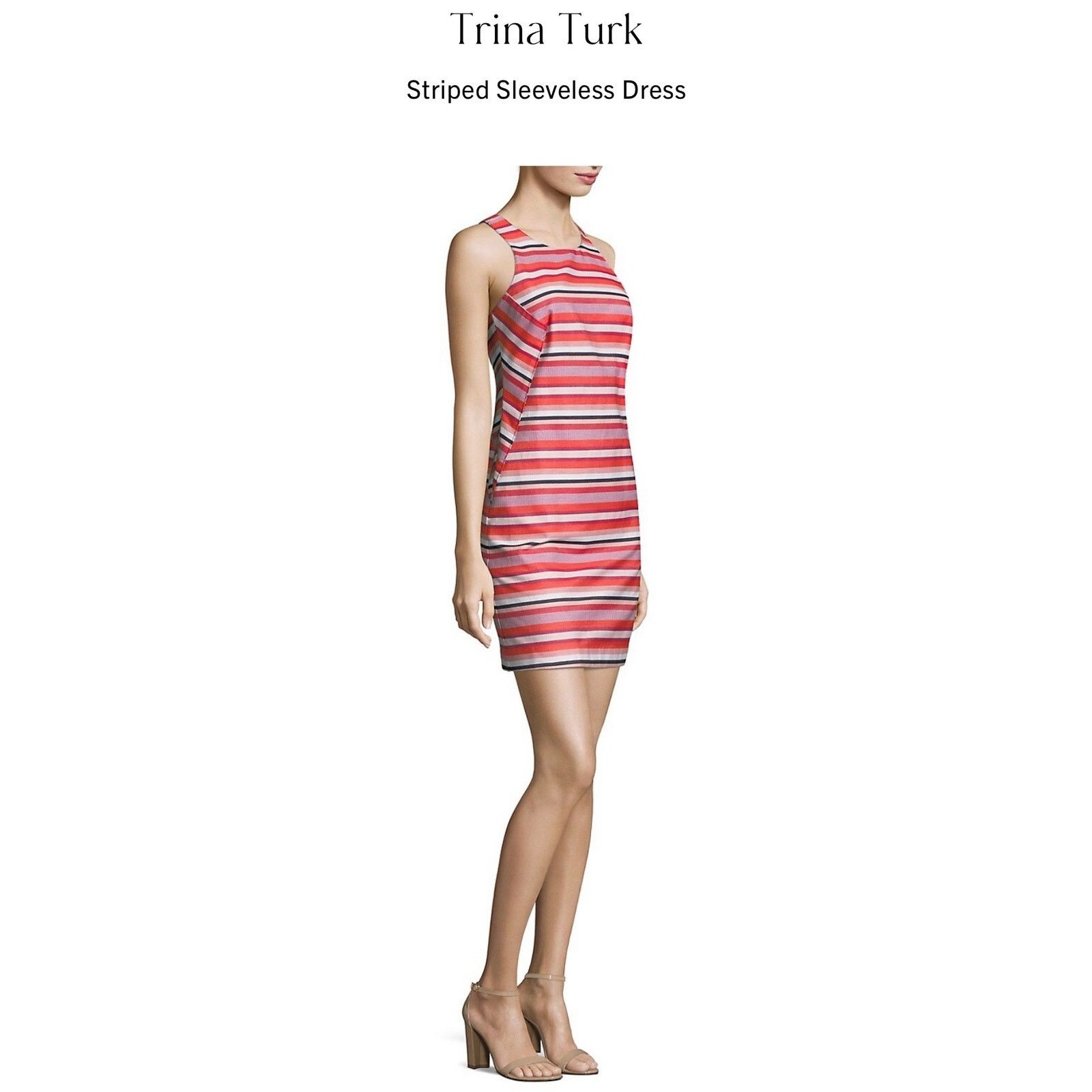 Trina Turk trina turk visalia striped sleeveless dress Size 4 Size S / US 4 / IT 40 - 1 Thumbnail