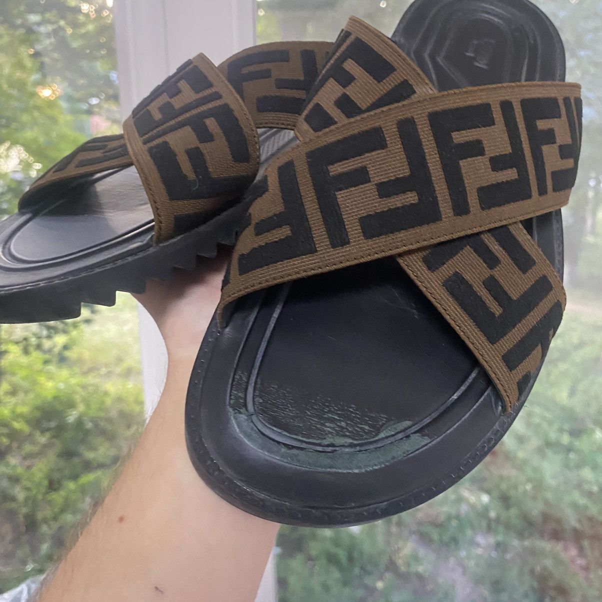 Fendi Fendi FF Sliders Size US 10 / EU 43 - 4 Thumbnail