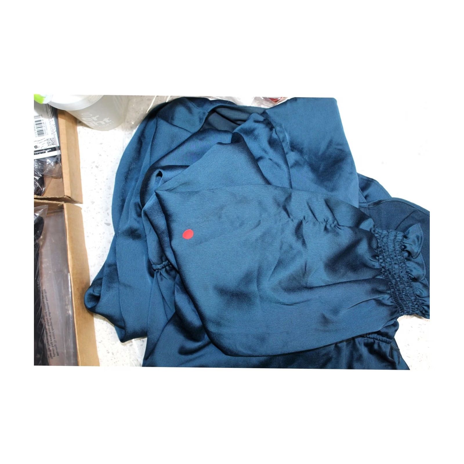 Vintage Taylor Womens Belted Faux Wrap Midi Dress, M, teal Size M / US 6-8 / IT 42-44 - 3 Thumbnail