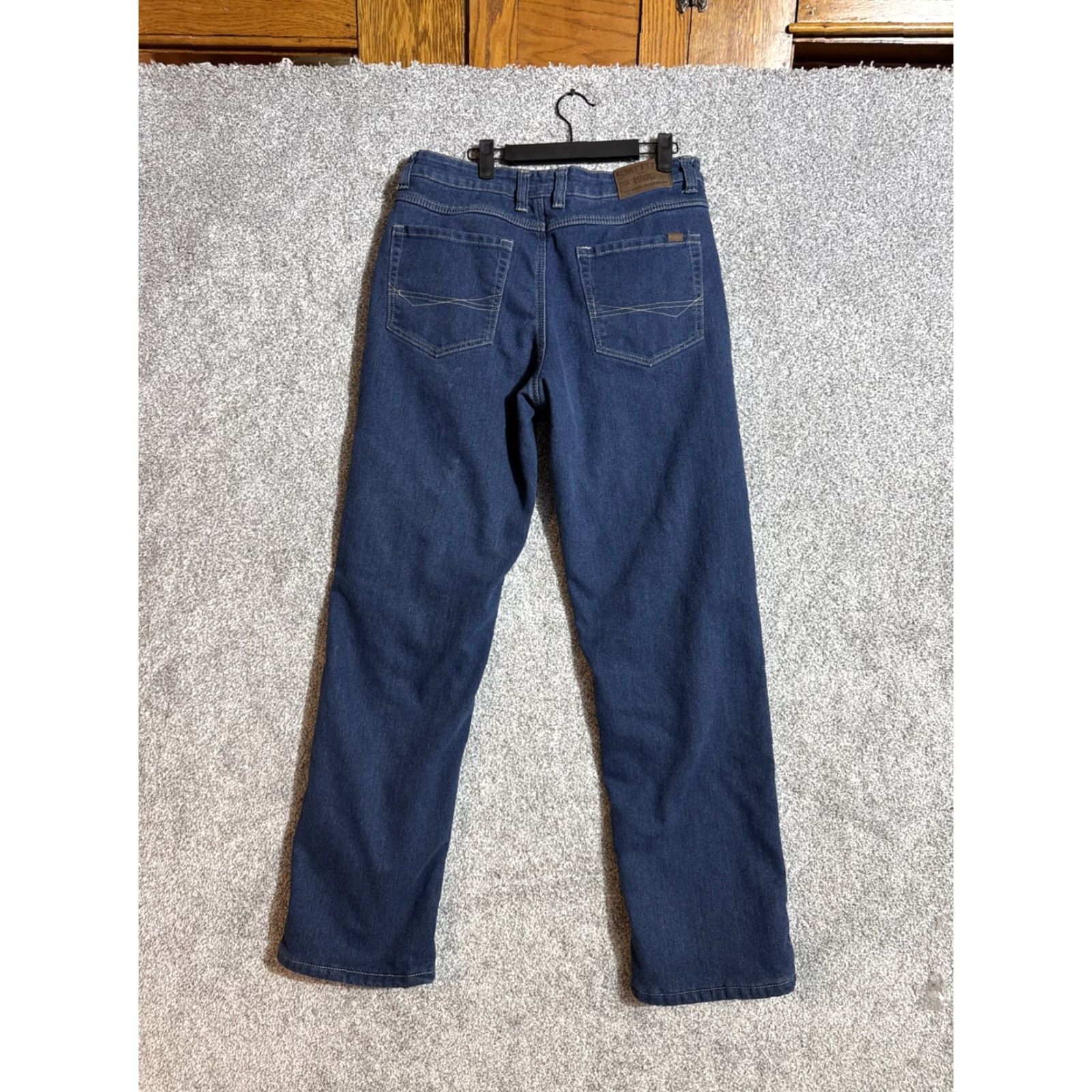 Vintage VINTAGE Smiths Workwear Jeans Men Size 34x34 Straight Fit Streetwear 90s Revival Blue Cotton Polyester Spandex 5-Pocket Mens Size US 34 / EU 50 - 6 Thumbnail