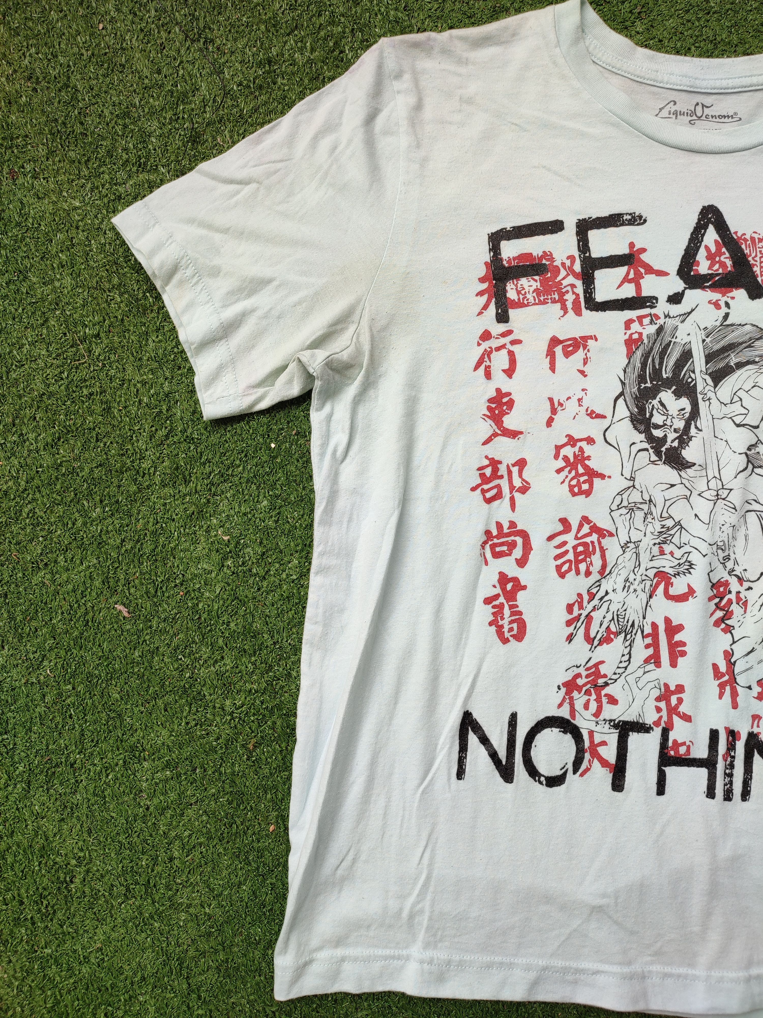 Japanese Brand × Vintage JAPANESE FIGHTER FEAR NOTHING VINTAGE TEE Size US M / EU 48-50 / 2 - 2 Thumbnail
