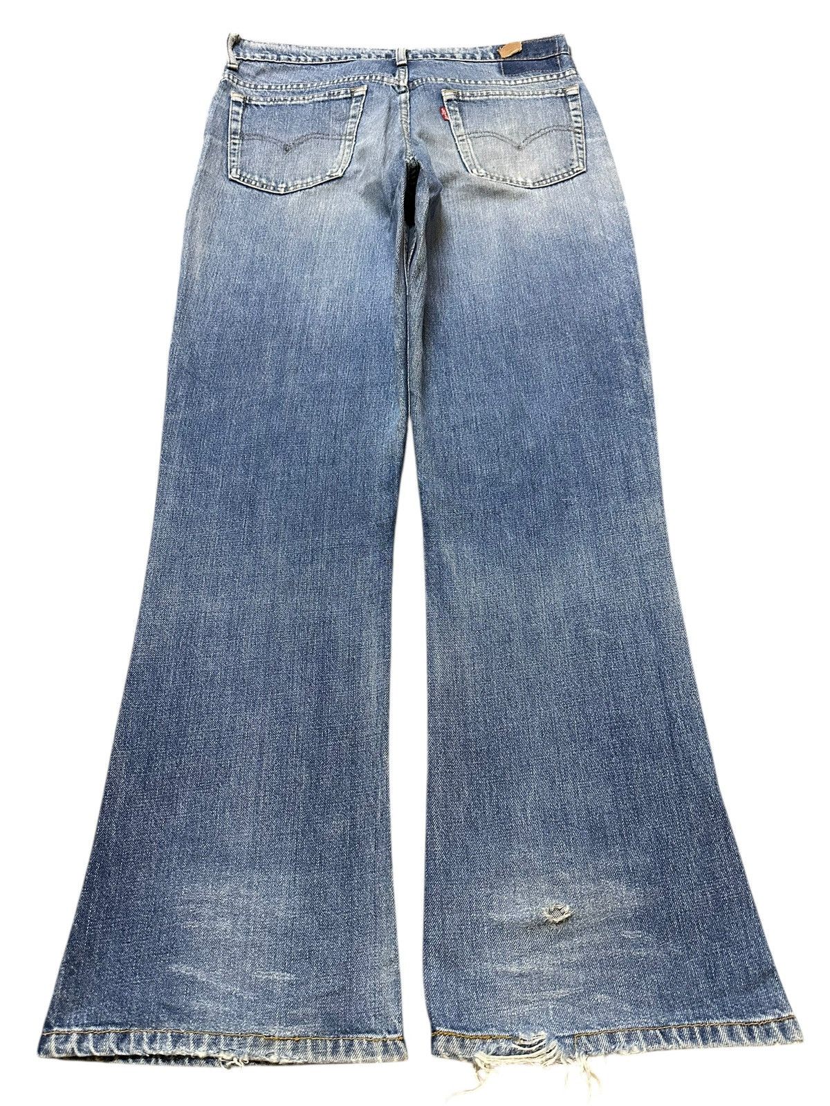Levi's Vintage 80s Levis 517 Faded Wash Distressed Wide Leg Jeans Size US 32 / EU 48 - 2 Thumbnail