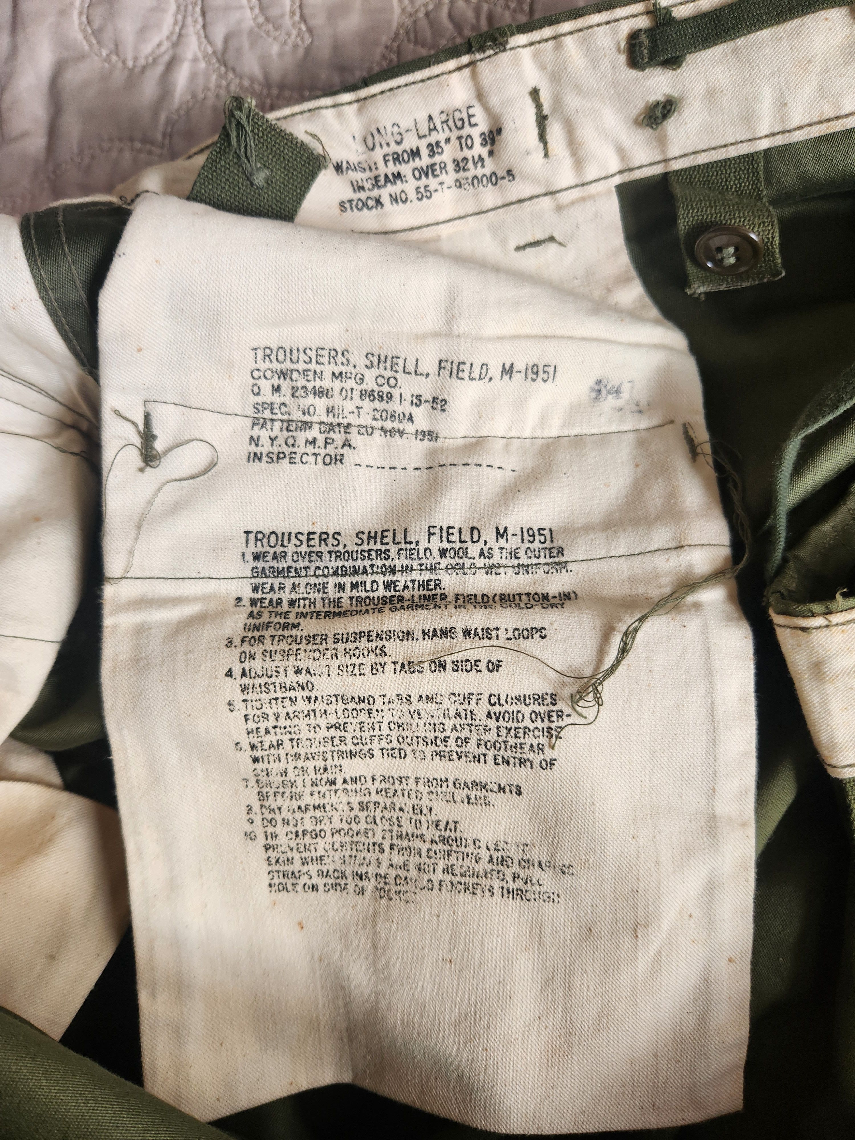 Vintage M1951 Field Pants (Large-Long) Size US 36 / EU 52 - 4 Thumbnail