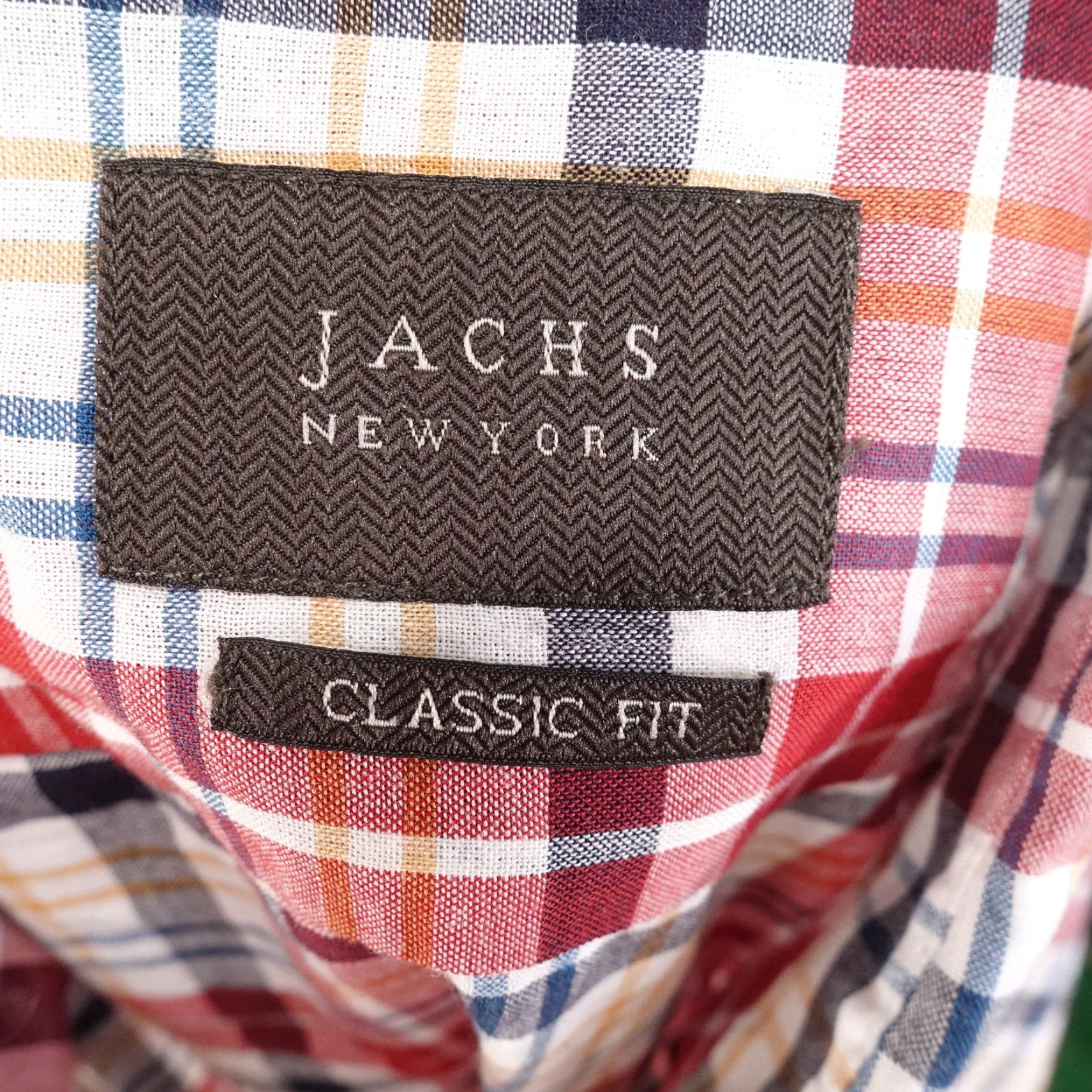 Vintage Vintage JACHS New York Classic Fit Red Plaid Button-Down Shirt Men Large Size US L / EU 52-54 / 3 - 6 Thumbnail
