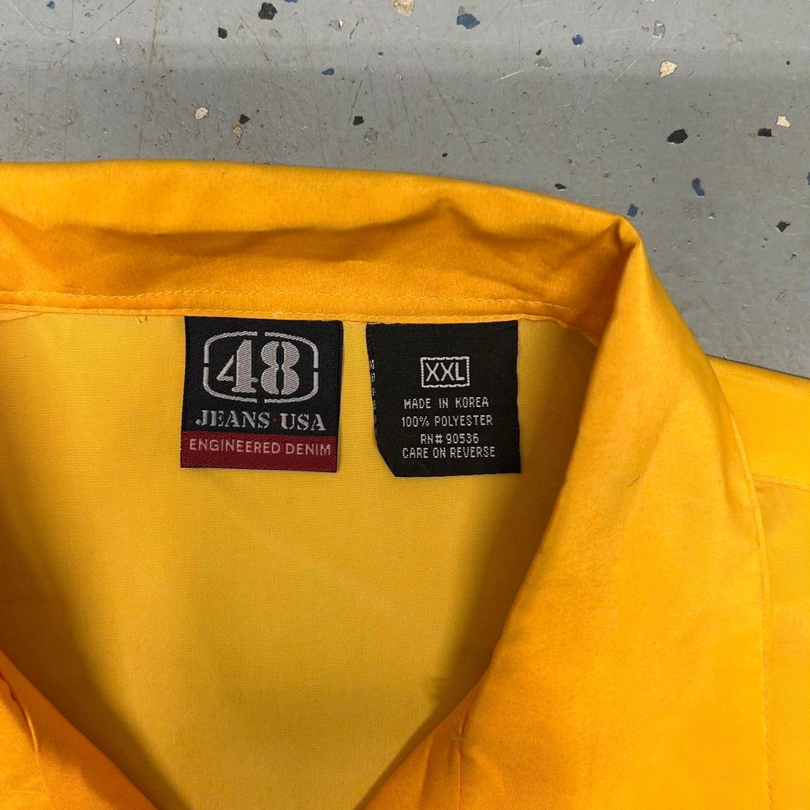 Other Y2K 48 Jeans yellow and orange oversized button up shirt Size US XXL / EU 58 / 5 - 3 Thumbnail