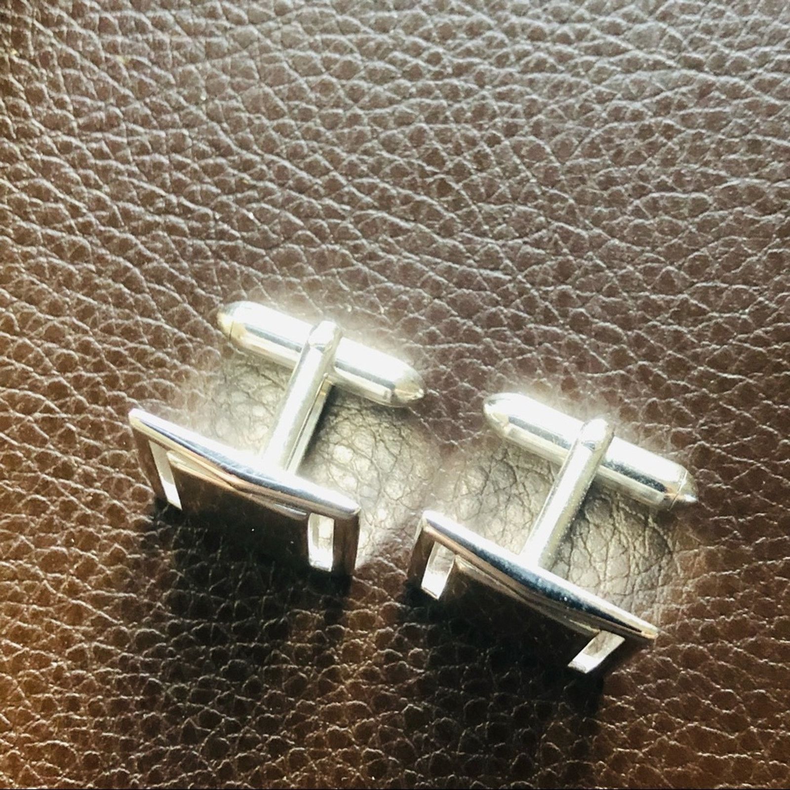 Vintage Vintage men’s Swank silver plated square cuff links Size ONE SIZE - 4 Thumbnail