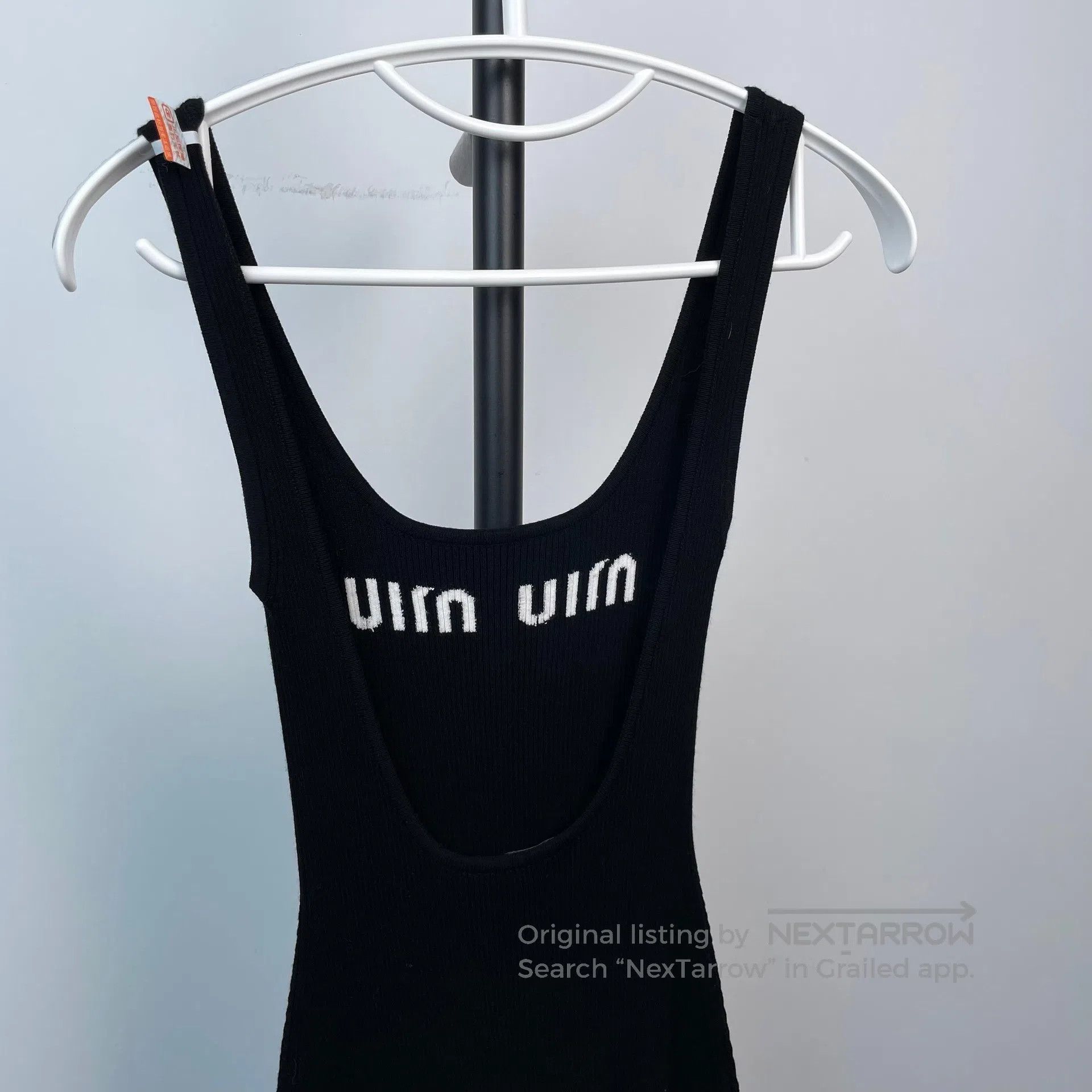 Miu Miu Miu Miu Black Logo Knit Vest Long Dress| Size XS / US 0-2 / IT 36-38 - 3 Thumbnail