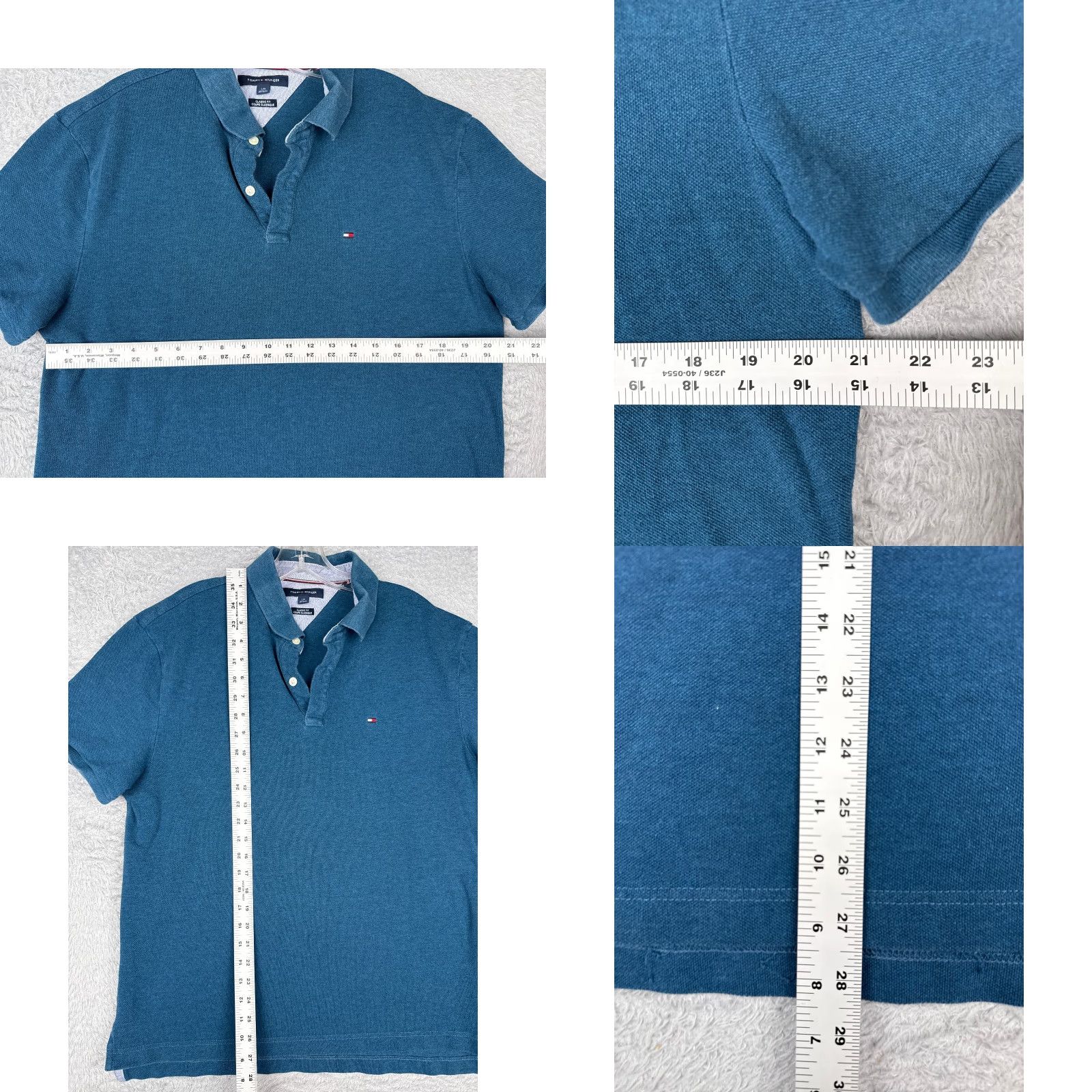 Tommy Hilfiger Tommy Hilfiger Polo Shirt Men Adult Large Blue Classic Fit Short Sleeve 100% Cotton Mens Size US L / EU 52-54 / 3 - 8 Thumbnail