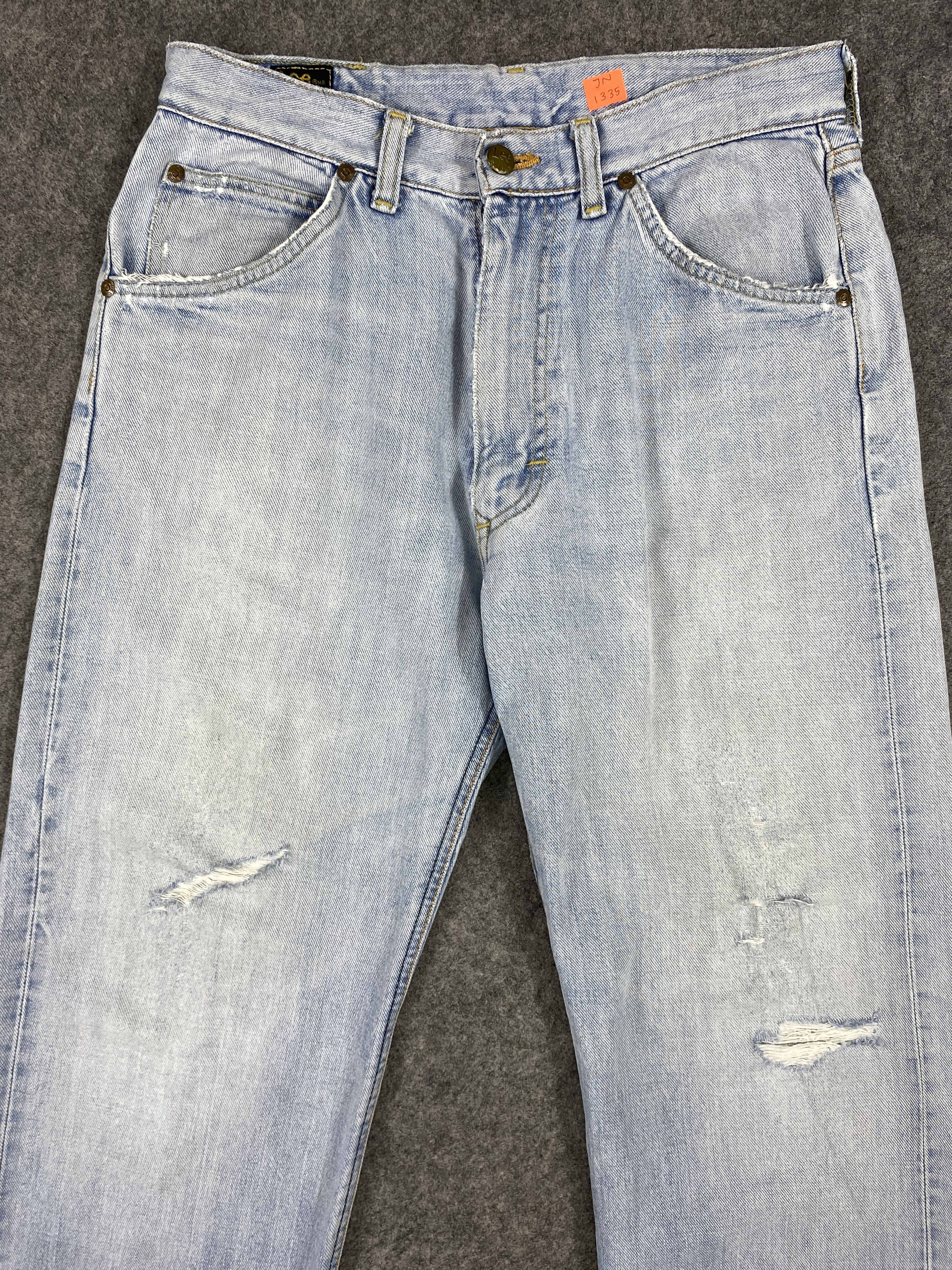 Japanese Brand Redline Light Blue Wash Lee Rider 30x26.5 Denim -JN1335 Size US 30 / EU 46 - 3 Thumbnail