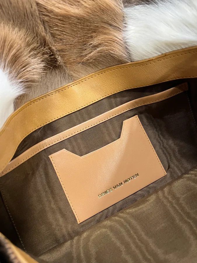 Dries Van Noten SS2015 Dries Van Noten Fur Beige Leather Shoulder Bag Size ONE SIZE - 11 Thumbnail
