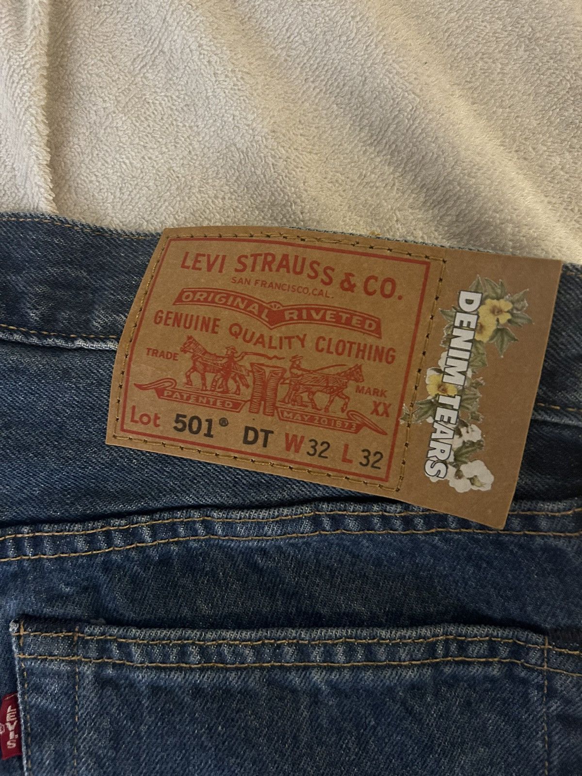 DENIM TEARS × Levi's Denim Tears Levi’s Chain Stitched Denim 32x32 Size US 32 / EU 48 - 3 Thumbnail