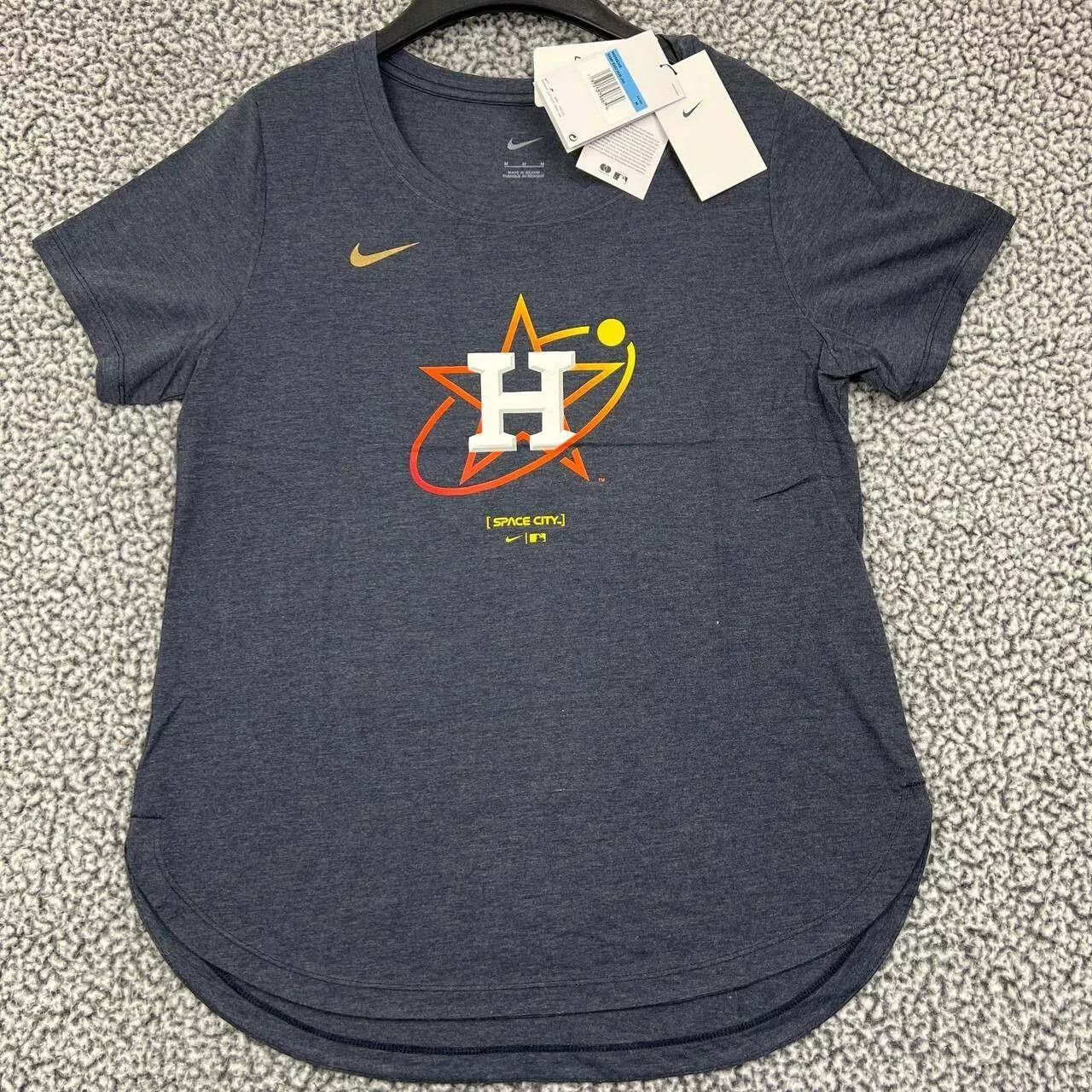 Nike Houston Astros Shirt Women Nike Short Sleeve Crew Neck New M Size M / US 6-8 / IT 42-44 - 1 Thumbnail