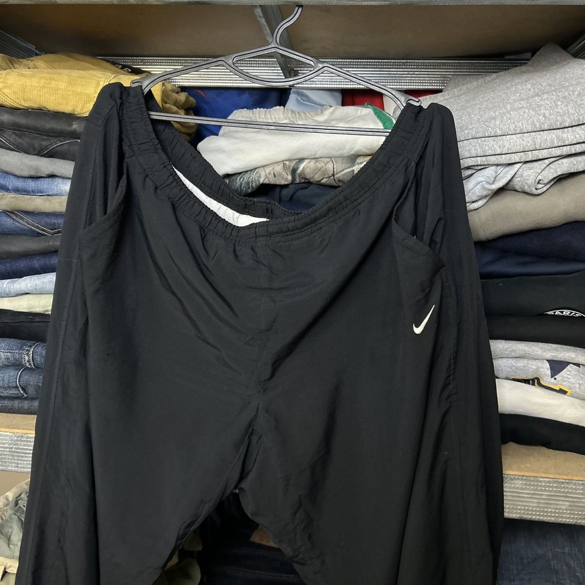 Nike Vintage Nike Small Swoosh Tracked balloon y2k pants Size US 38 / EU 54 - 2 Thumbnail