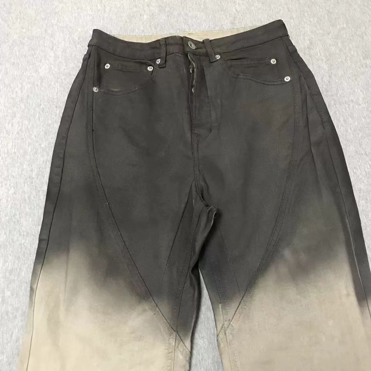 Japanese Brand vintage ombre wash micro-flare jeans Size US 34 / EU 50 - 6 Thumbnail