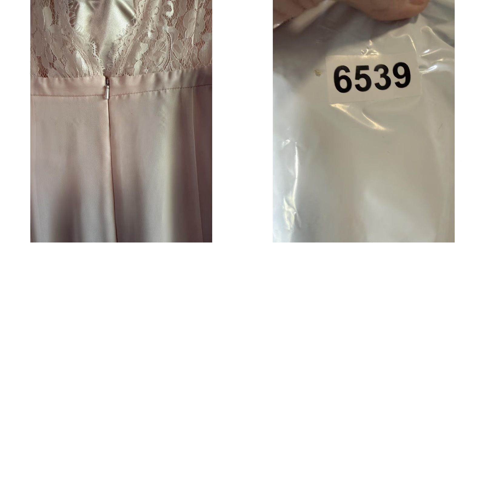 Pinko VINTAGE Weddington Way Dress L Pink Lace Chiffon V Neck Maxi Bridesmaid Prom Gown Size L / US 10 / IT 46 - 11 Thumbnail