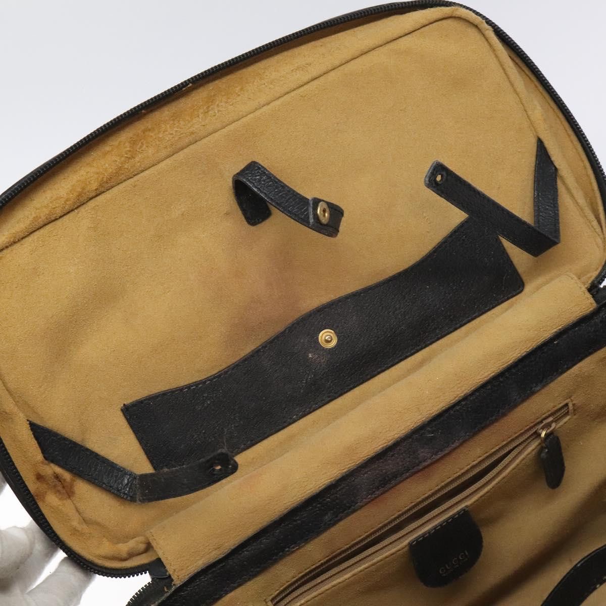 Gucci GUCCI Bamboo Hand Bag Leather Black Gold 013 122 013 122 Size ONE SIZE - 16 Thumbnail