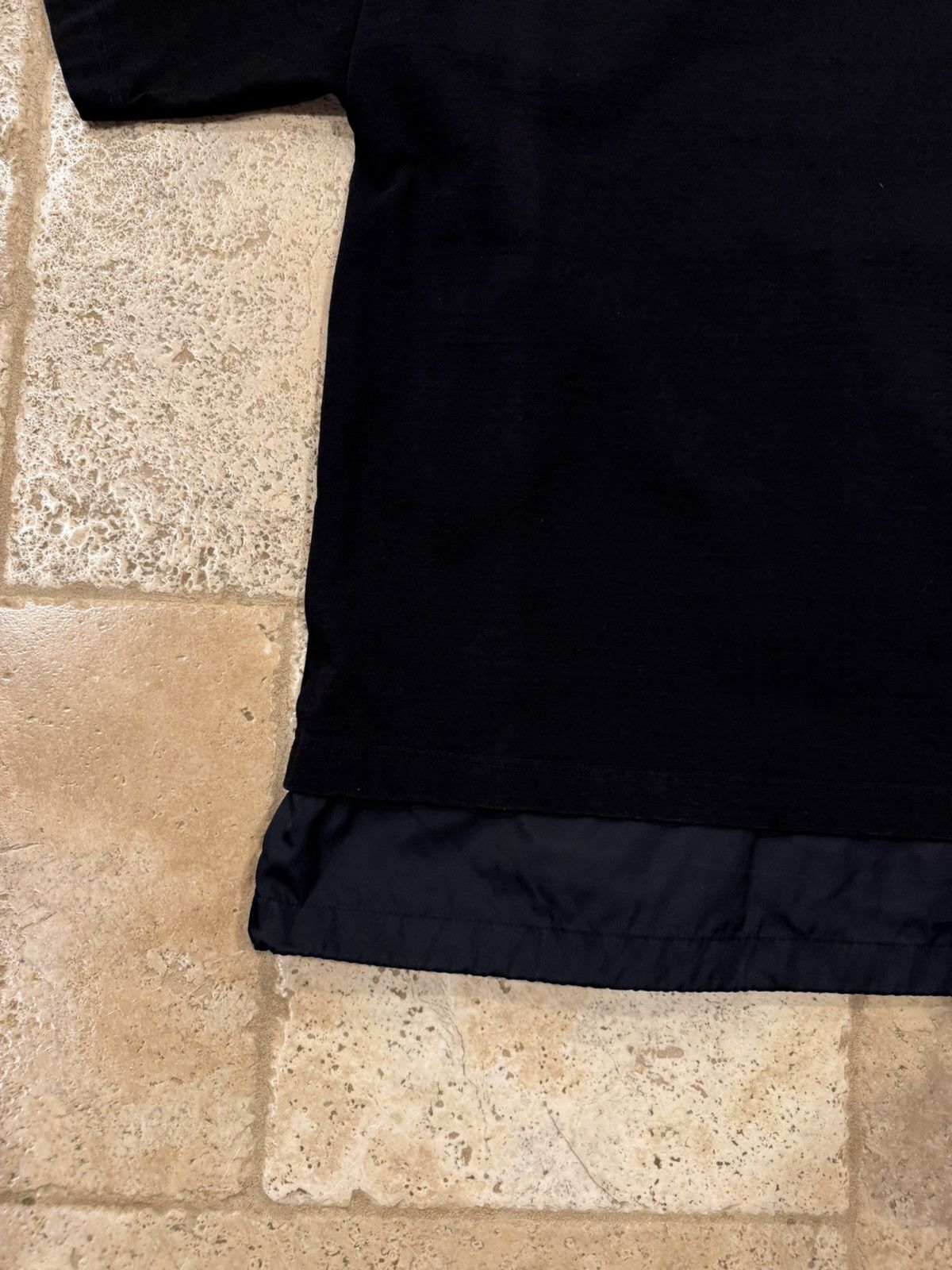 Prada Prada Jersey & Re-Nylon Logo Black T-Shirt Size US L / EU 52-54 / 3 - 9 Thumbnail