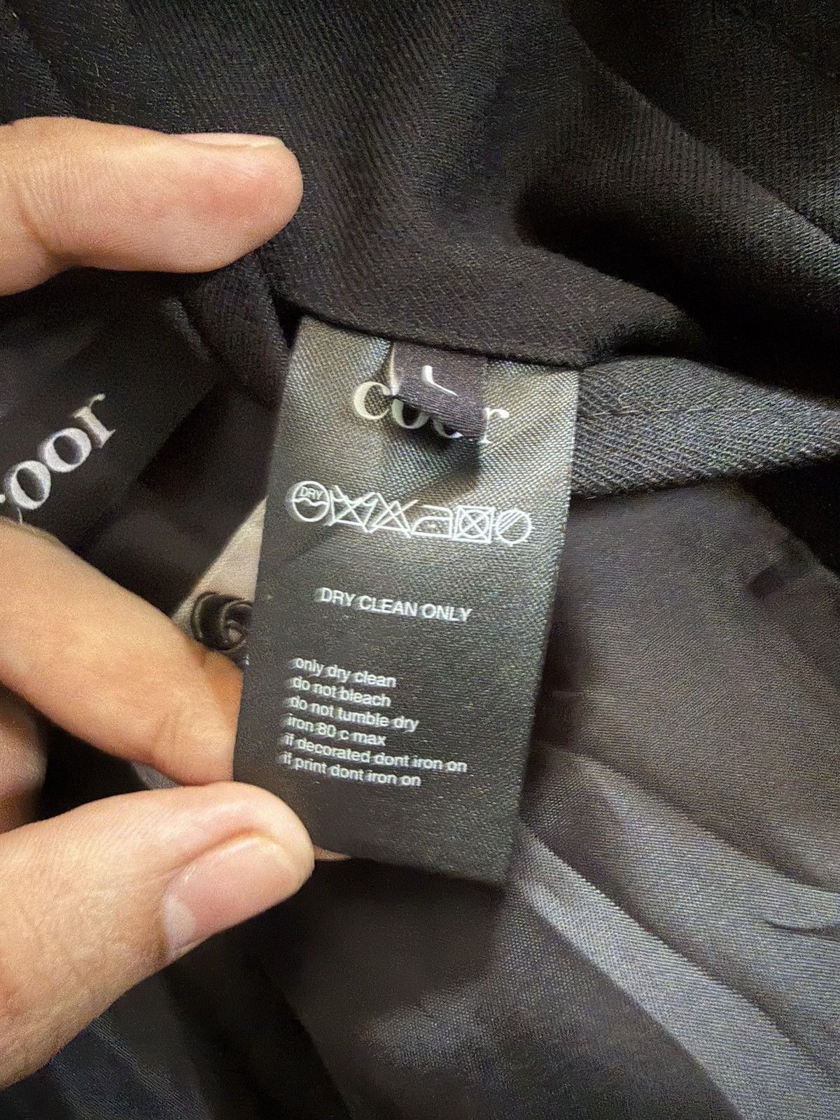 RECTO COOR 1-Pocket Black Wool Jacket Size US L / EU 52-54 / 3 - 7 Thumbnail