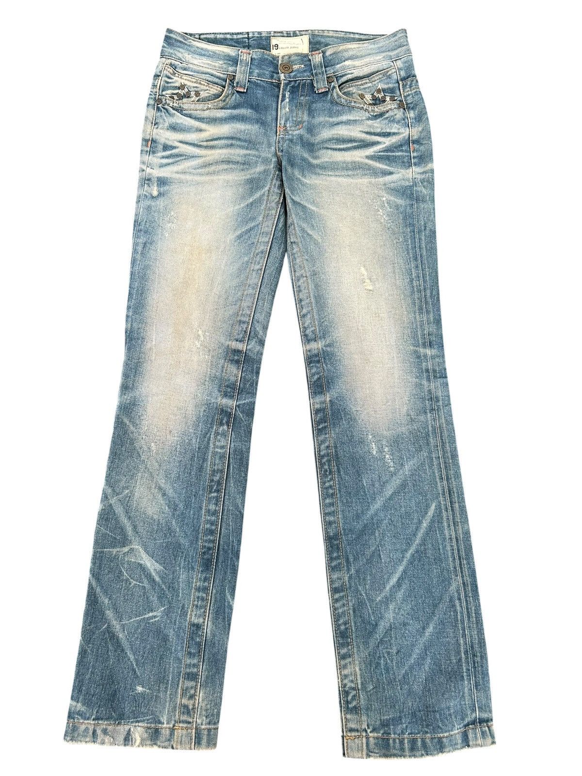 Kapital YOSHITOMO NARA LOLITA Exotic Vintage Distressed Denim Jeans Size US 34 / EU 50 - 2 Thumbnail