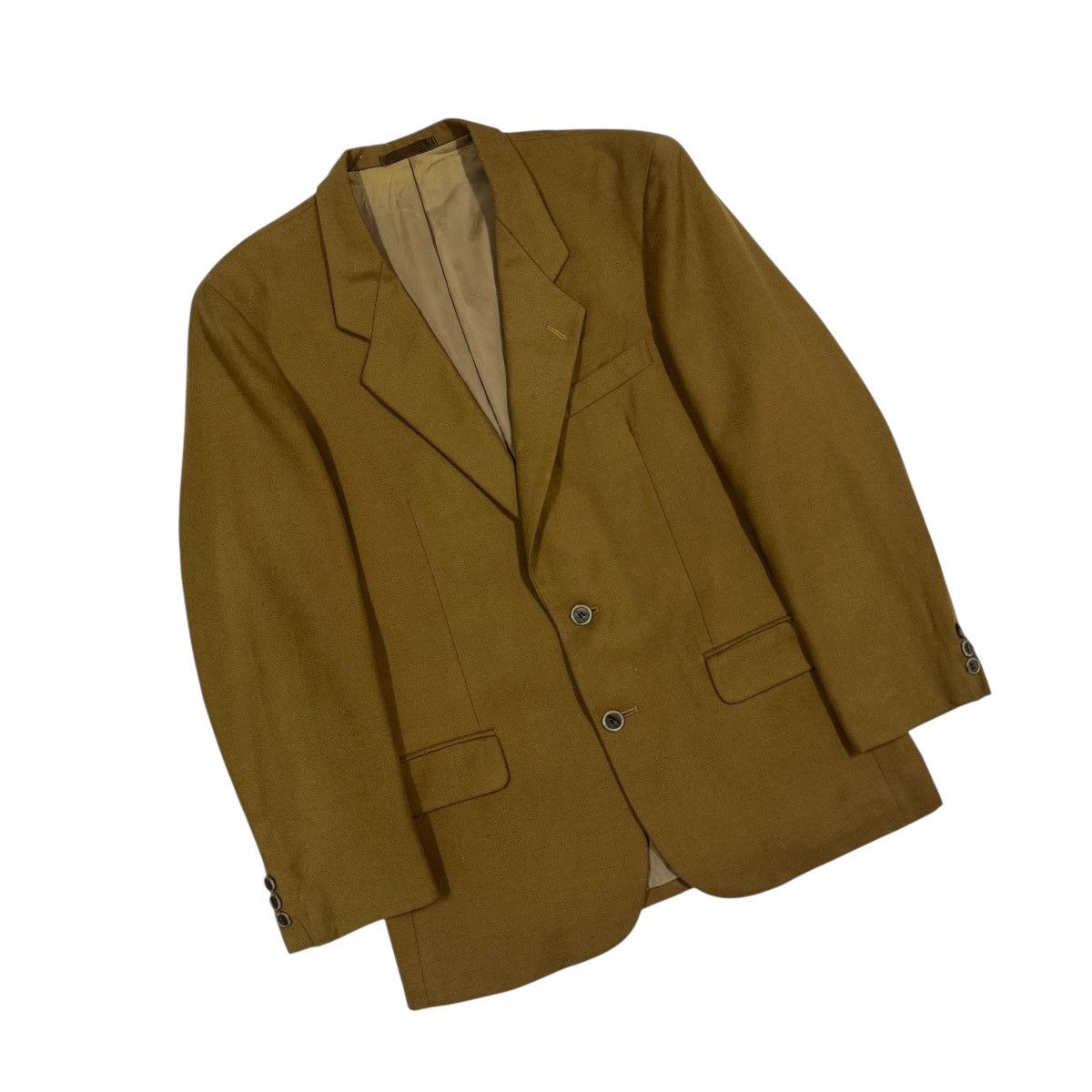 Paul Smith Vtg💥Paul Smith London Mustard Brown Mohair Casual Blazers Size 44R - 6 Thumbnail