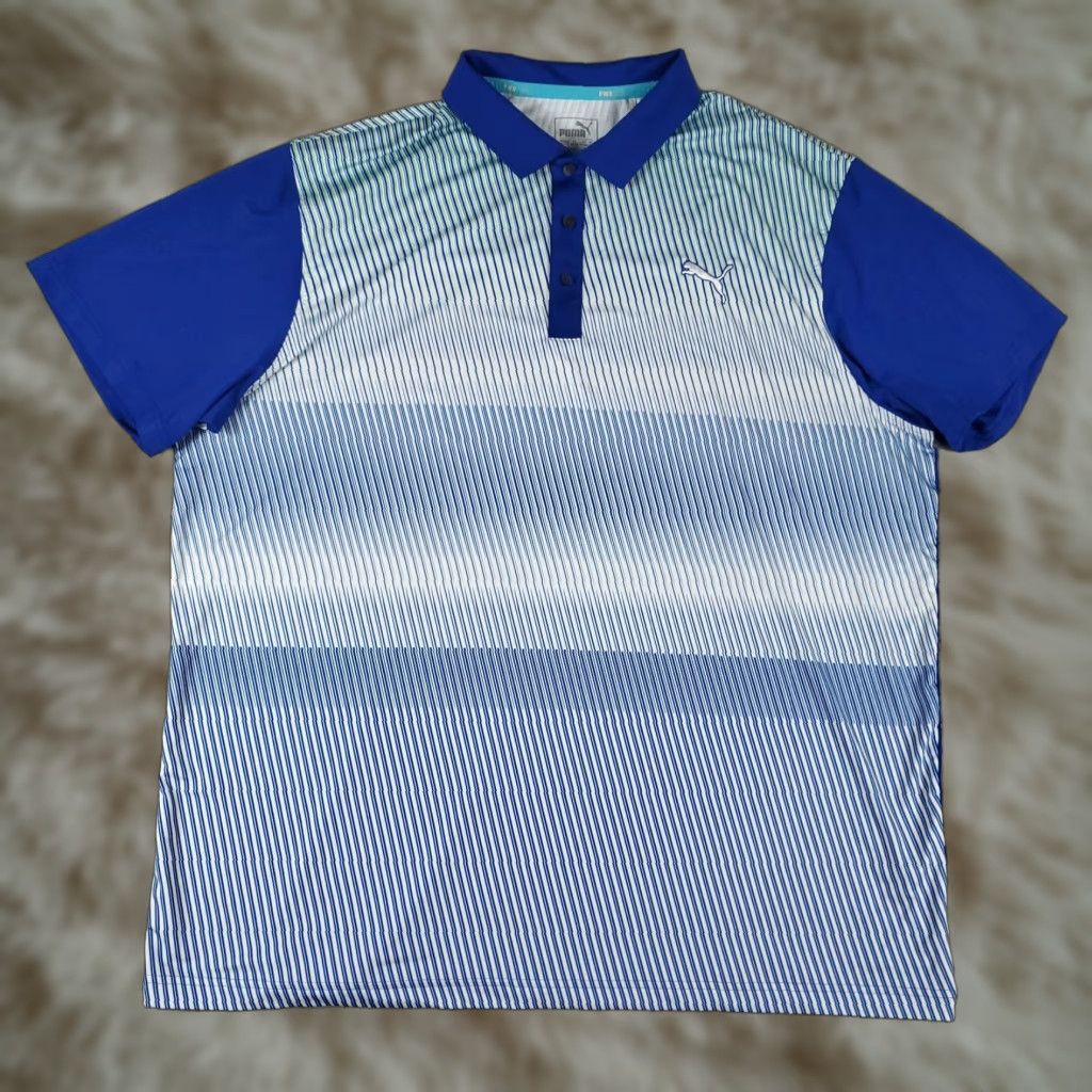 Puma PUMA Polo Shirt Mens 2XL Size Blue Color Short Sleeve Polo Shirt Casual Golf 2XL Polo Shirt Men Classic Sports Golf PUMA Men's Shirt Blue Size US XXL / EU 58 / 5 - 1 Thumbnail